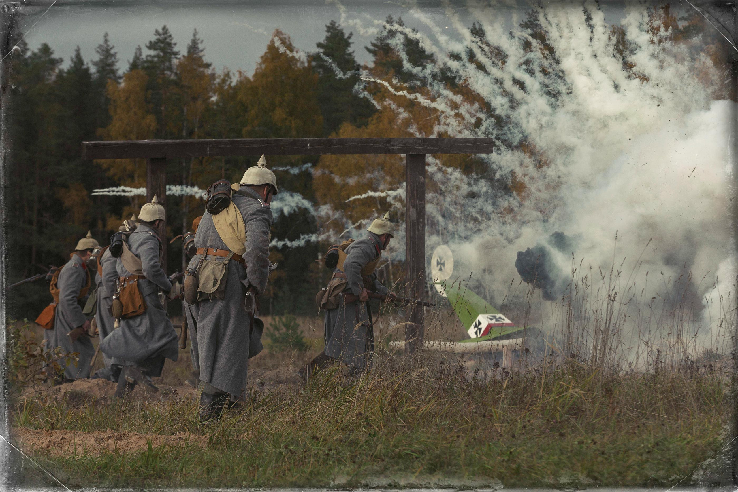 Реконструкция боев на Восточном фронте осенью 1915 года. Юлия Розанова, коммерческий фоторепортаж в Москве