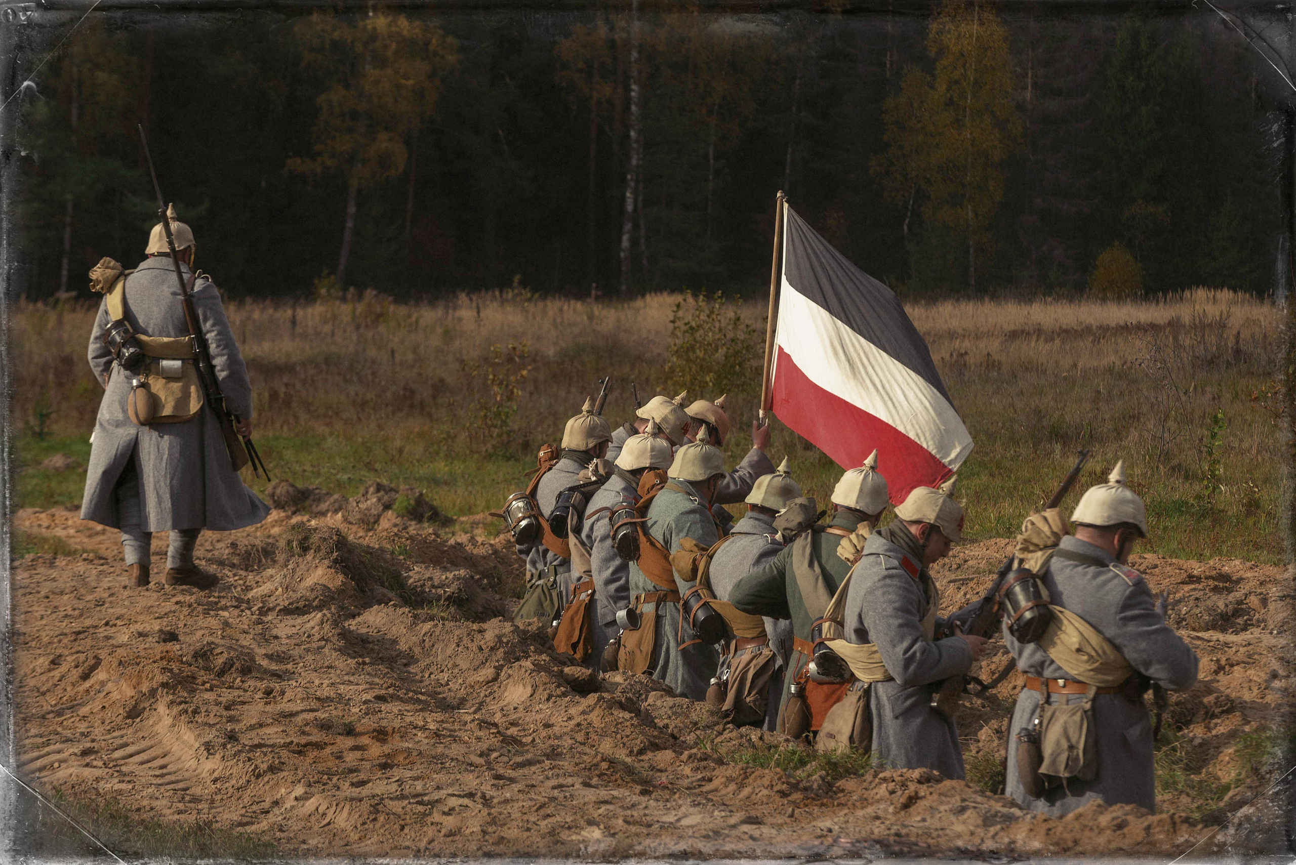 Реконструкция боев на Восточном фронте осенью 1915 года. Юлия Розанова, коммерческий фоторепортаж в Москве