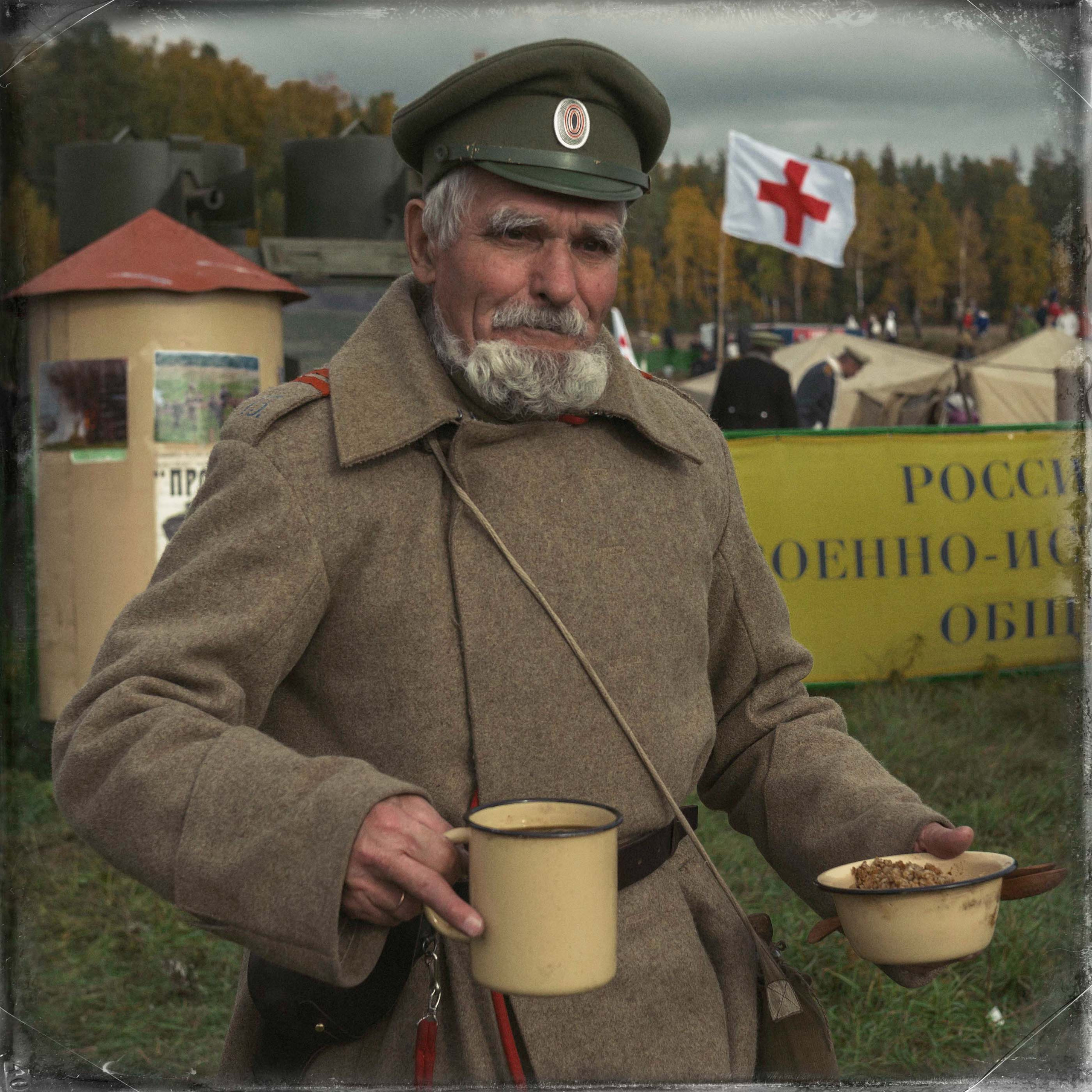 Реконструкция боев на Восточном фронте осенью 1915 года. Юлия Розанова, коммерческий фоторепортаж в Москве