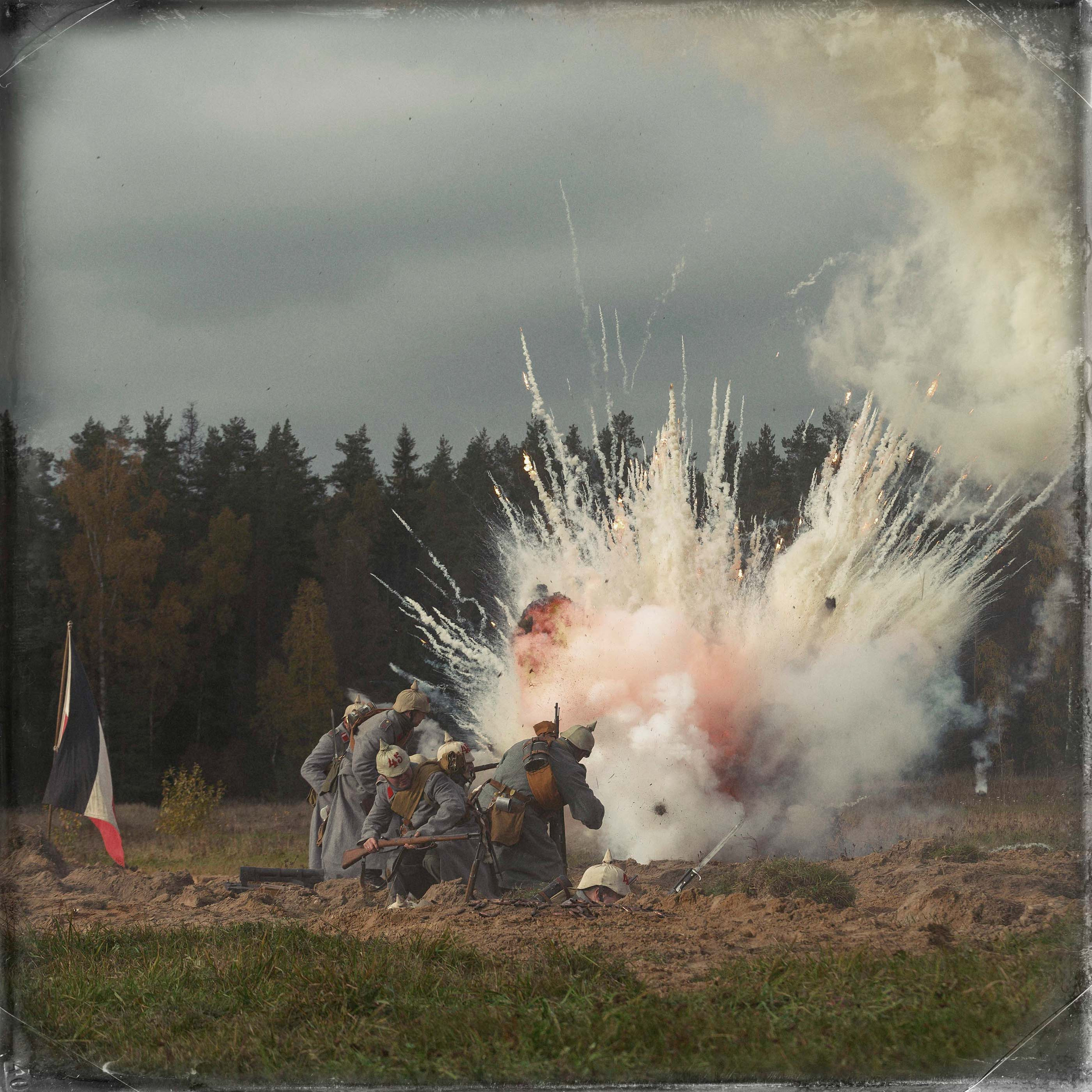 Реконструкция боев на Восточном фронте осенью 1915 года. Юлия Розанова, коммерческий фоторепортаж в Москве