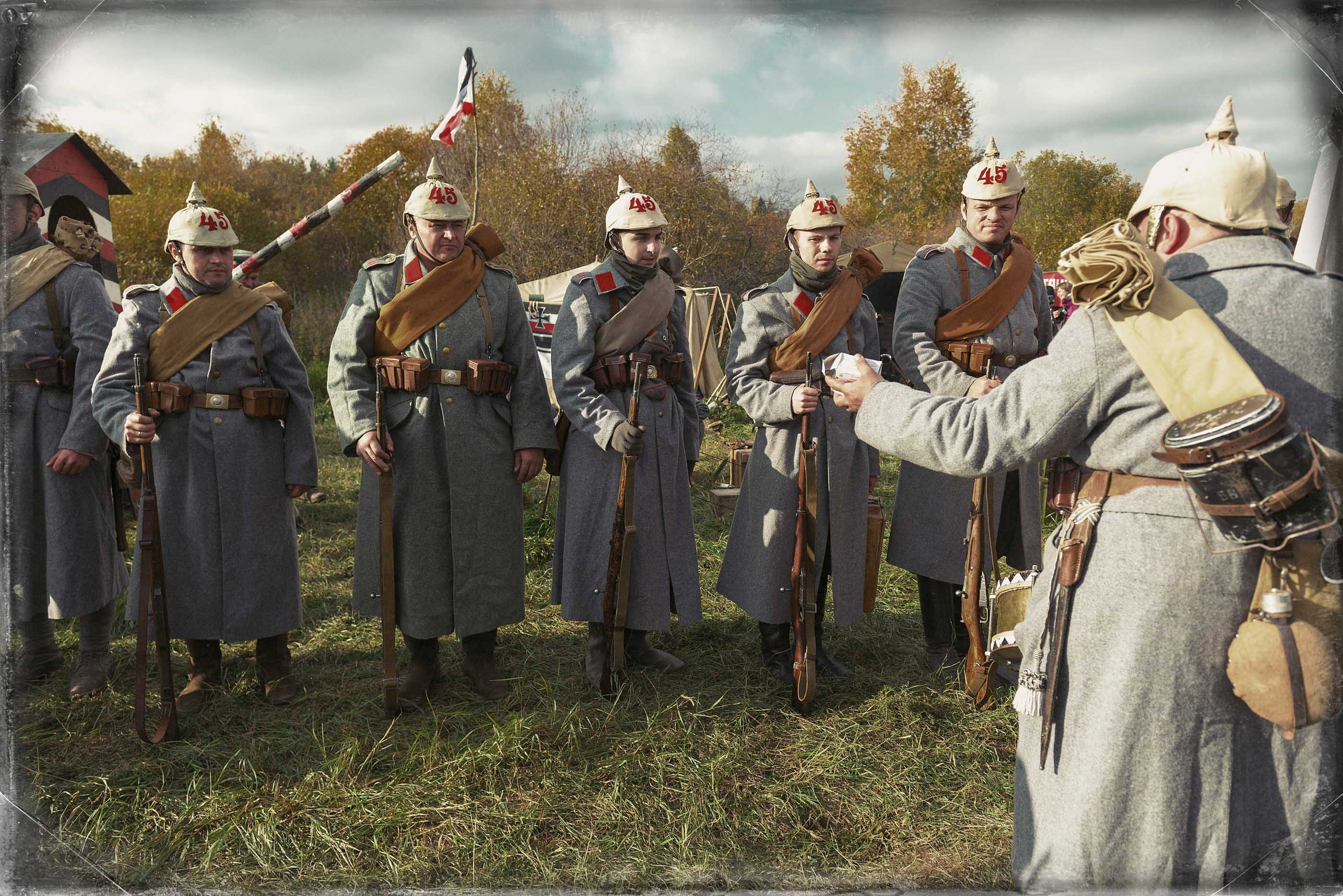 Реконструкция боев на Восточном фронте осенью 1915 года. Юлия Розанова, коммерческий фоторепортаж в Москве