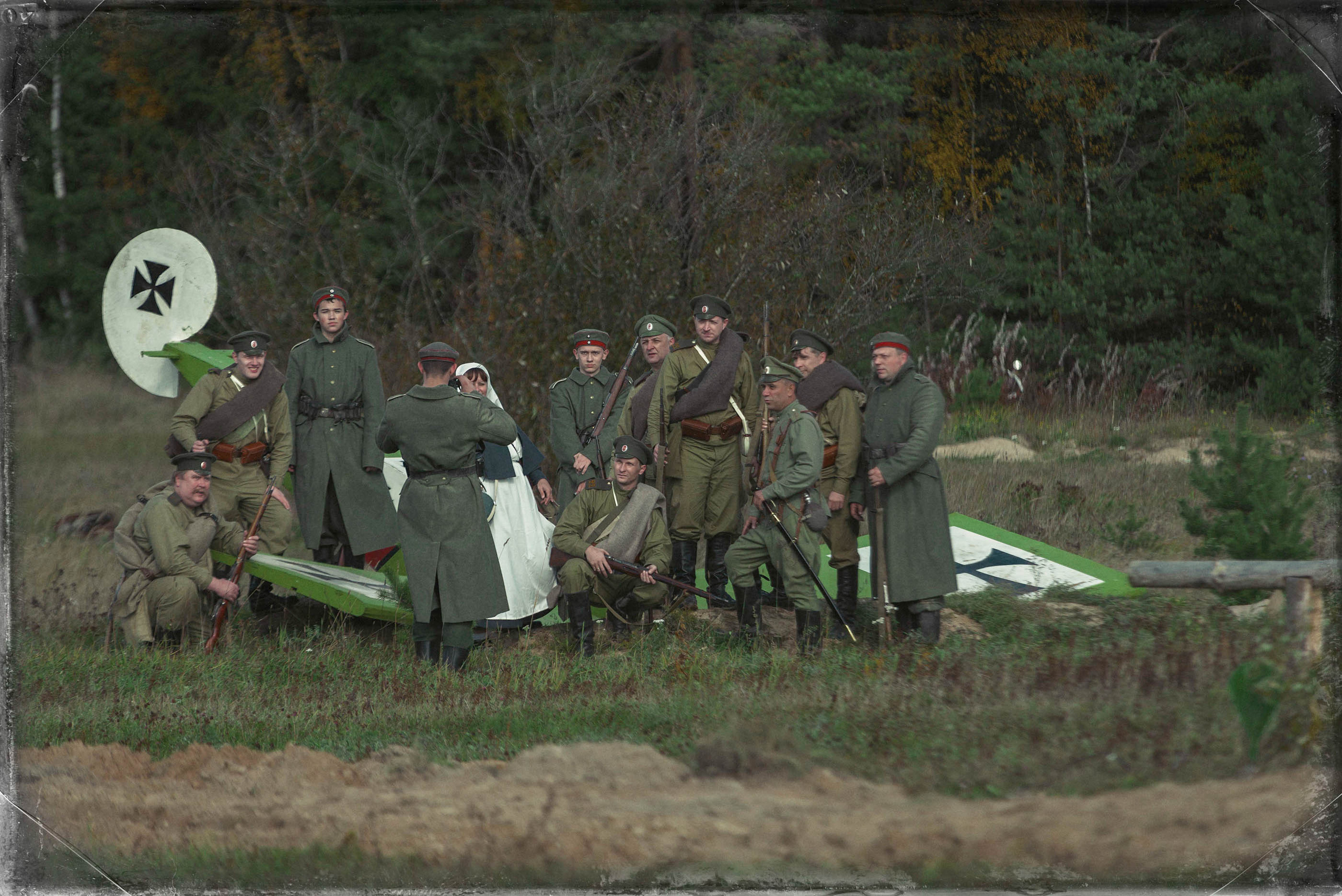 Реконструкция боев на Восточном фронте осенью 1915 года. Юлия Розанова, коммерческий фоторепортаж в Москве