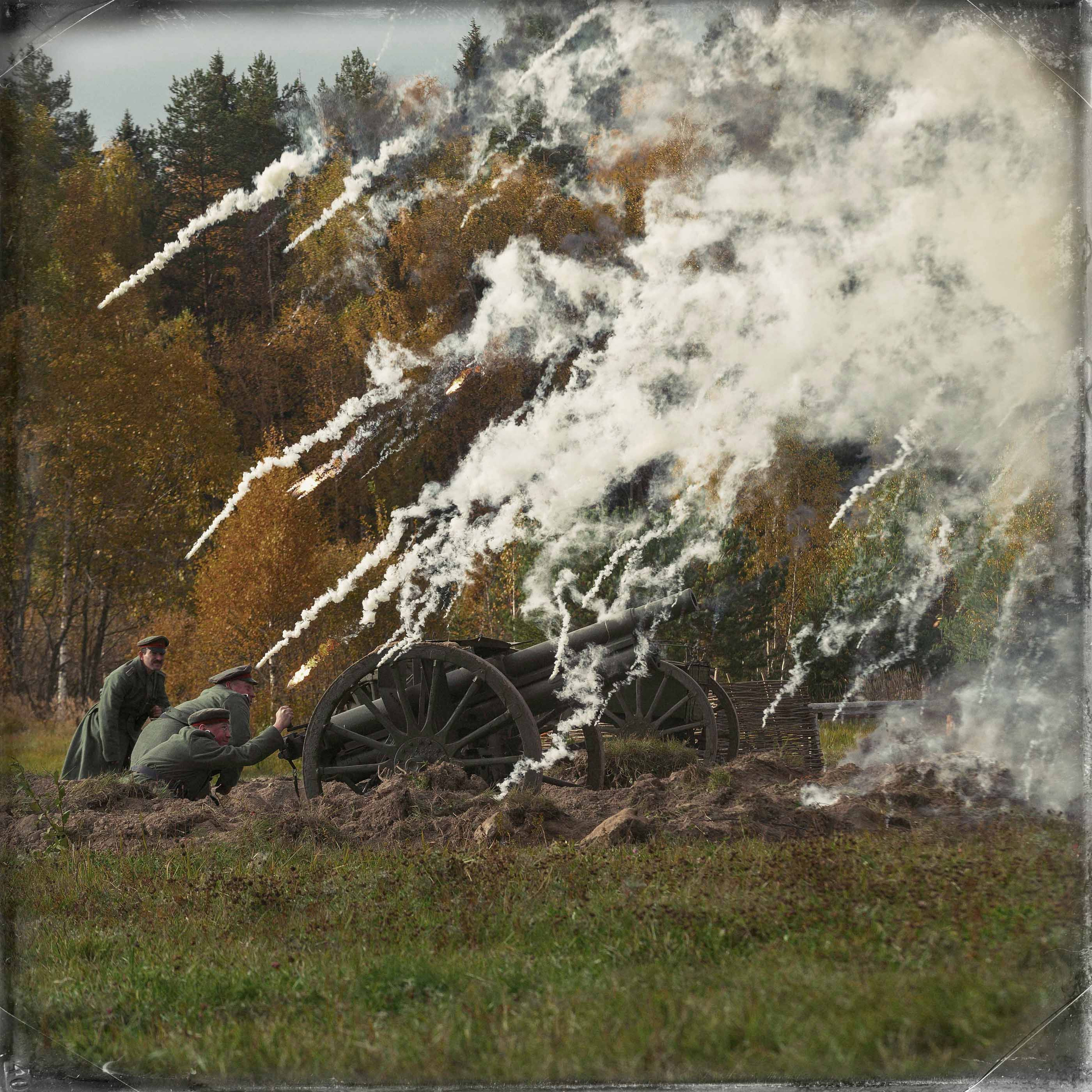 Реконструкция боев на Восточном фронте осенью 1915 года. Юлия Розанова, коммерческий фоторепортаж в Москве