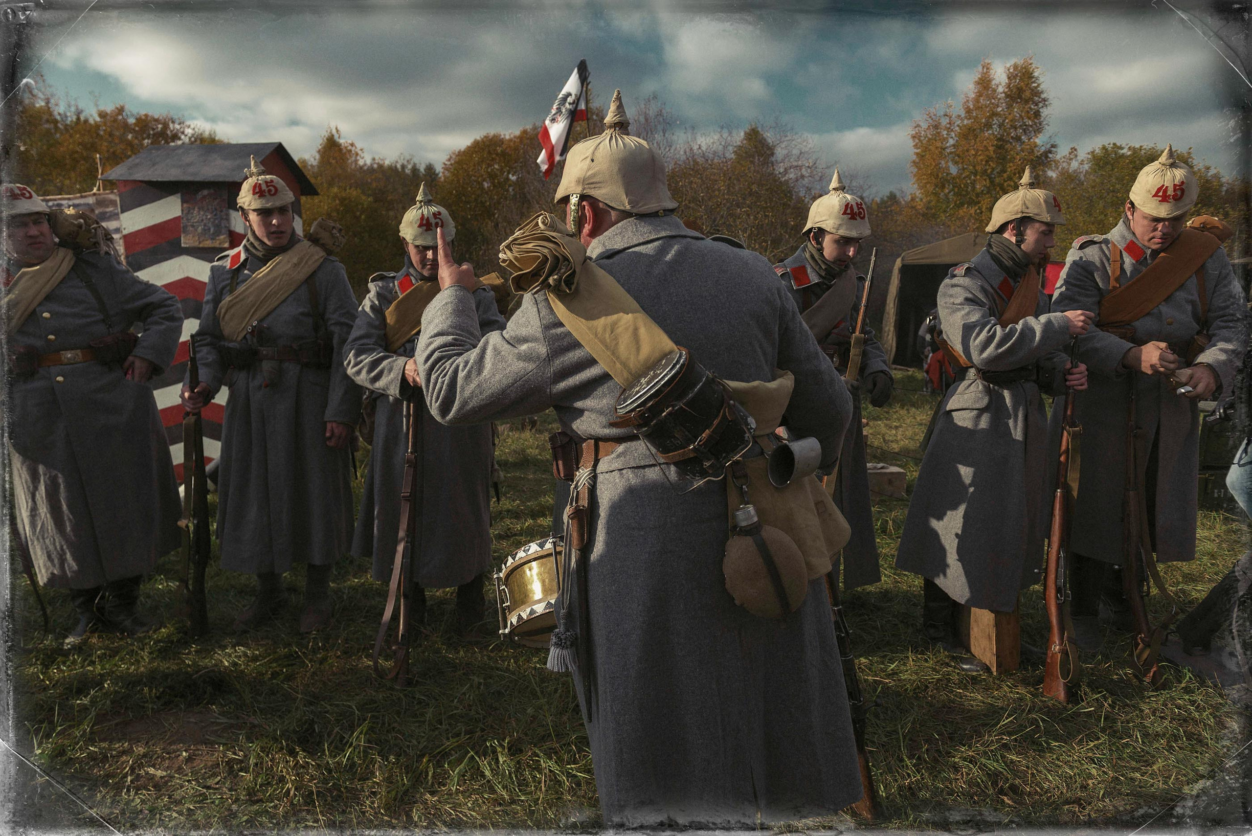 Реконструкция боев на Восточном фронте осенью 1915 года. Юлия Розанова, коммерческий фоторепортаж в Москве