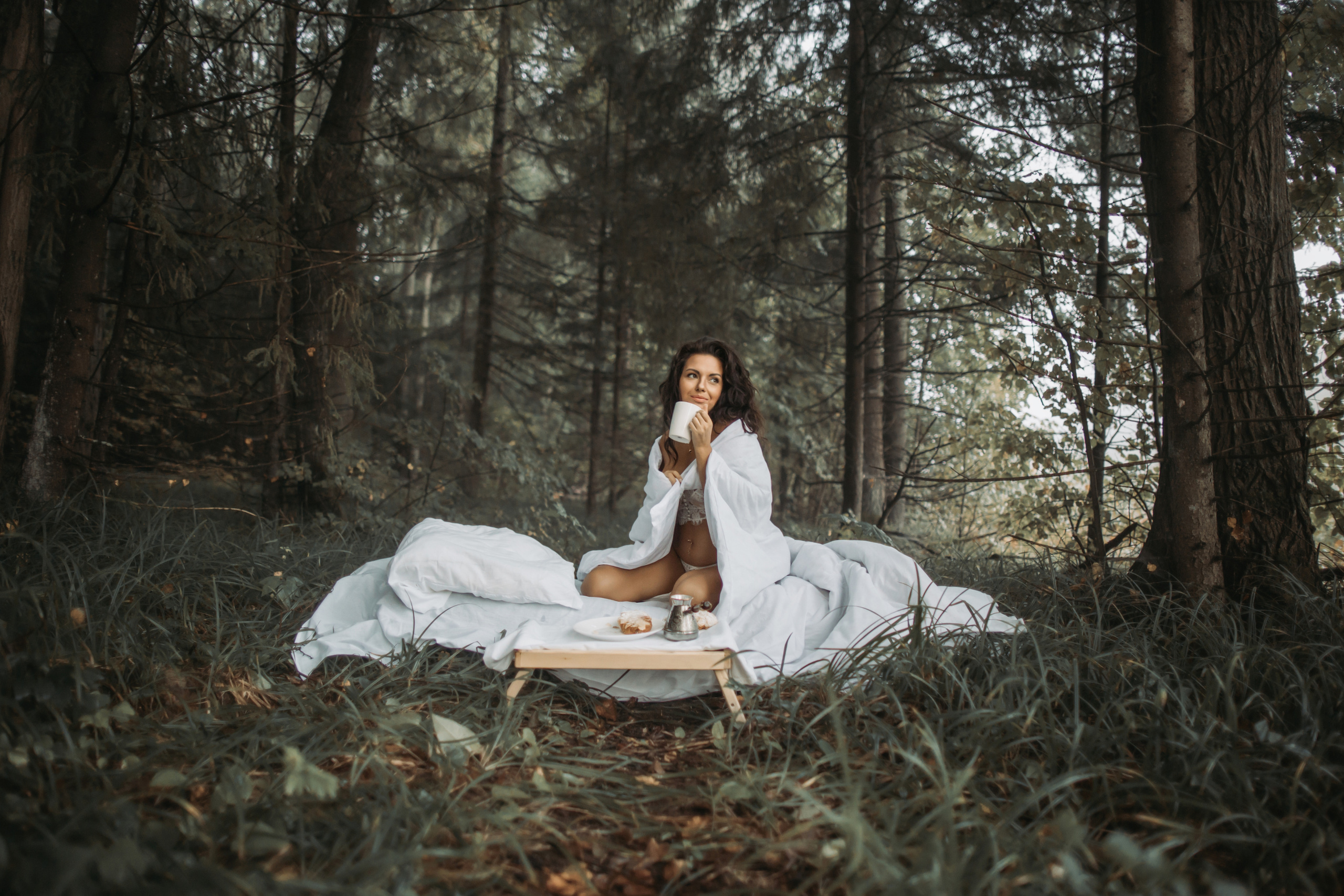 рассвет в лесу фотосессия