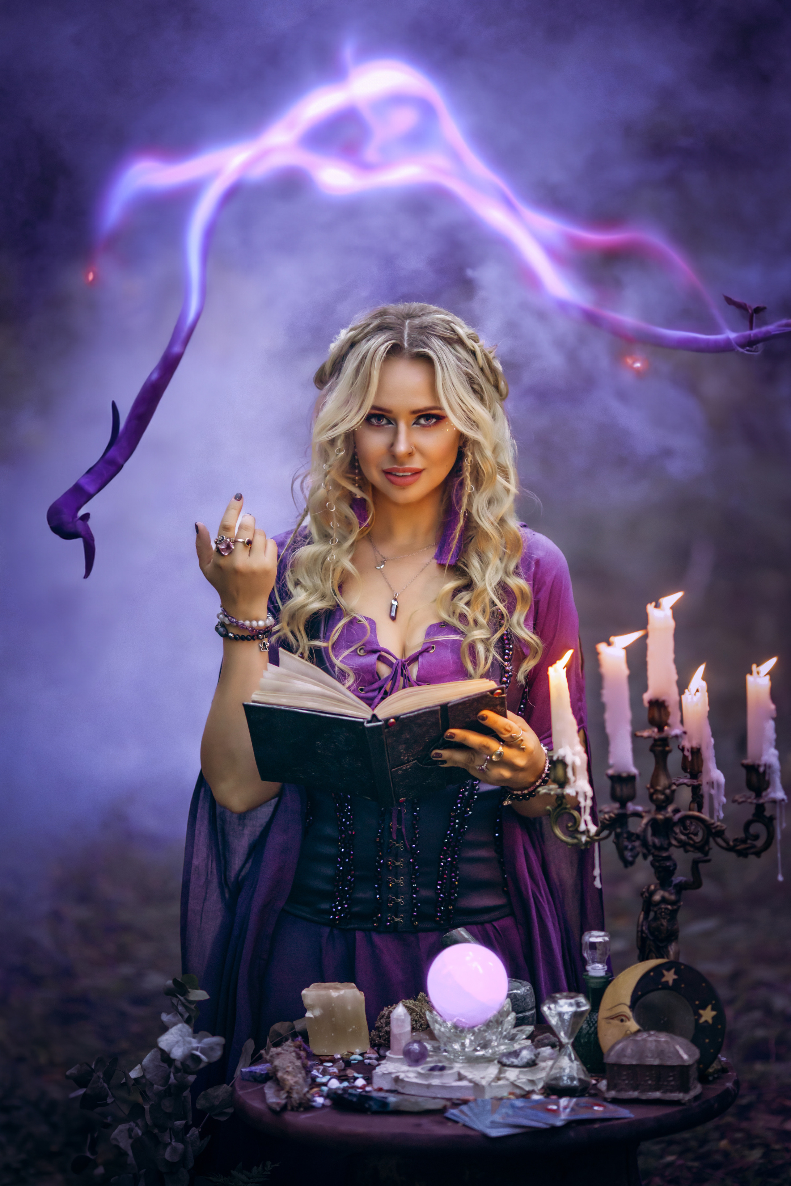 фотосессия ведьмы, фотосессия мага, магическая фотосессия, фотосессия на Хеллоуин