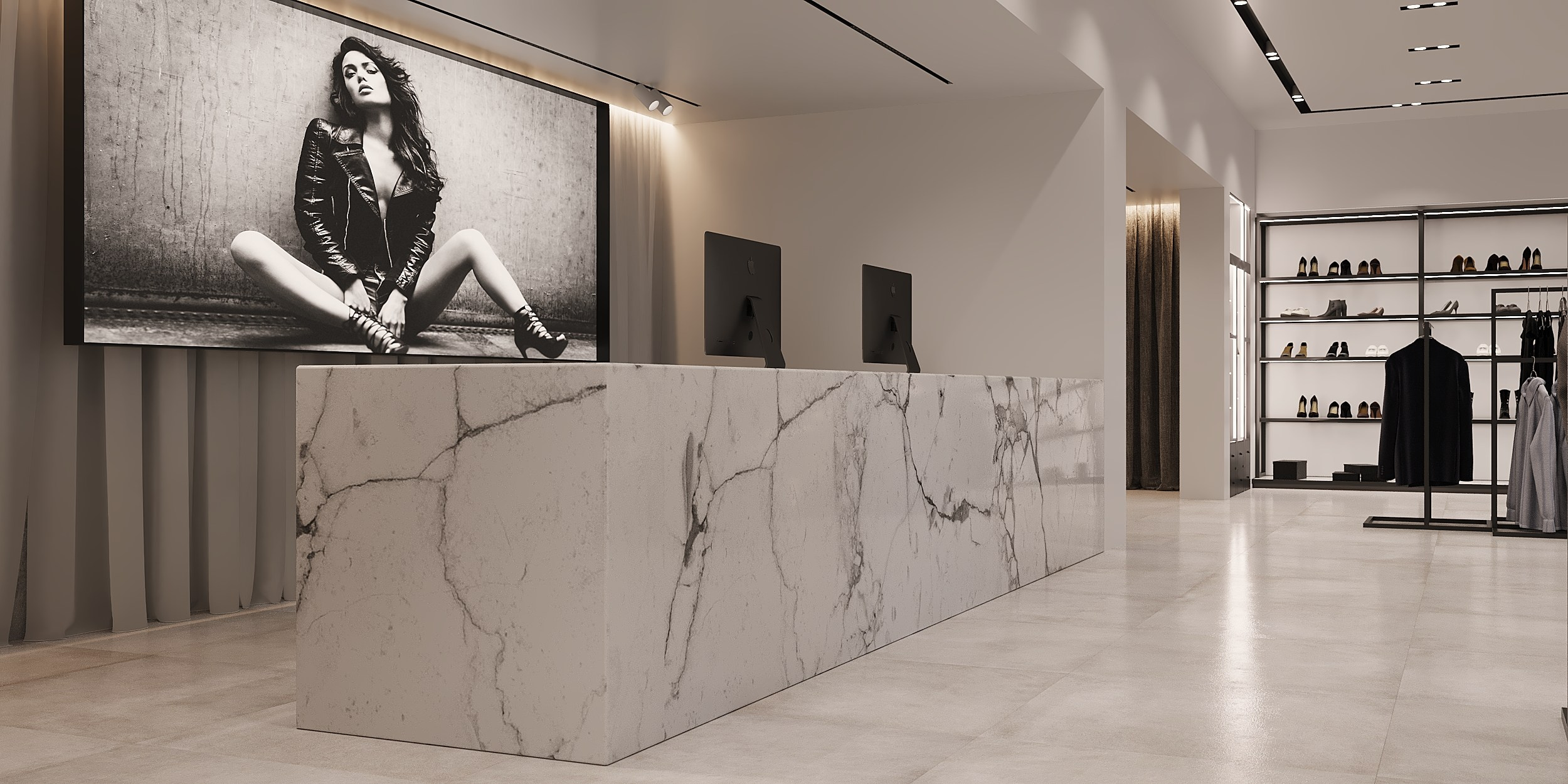 Обувной магазин Paolo Conte ТРЦ Афимолл Сити. Студия дизайна интерьера в Москве Калараш Александр