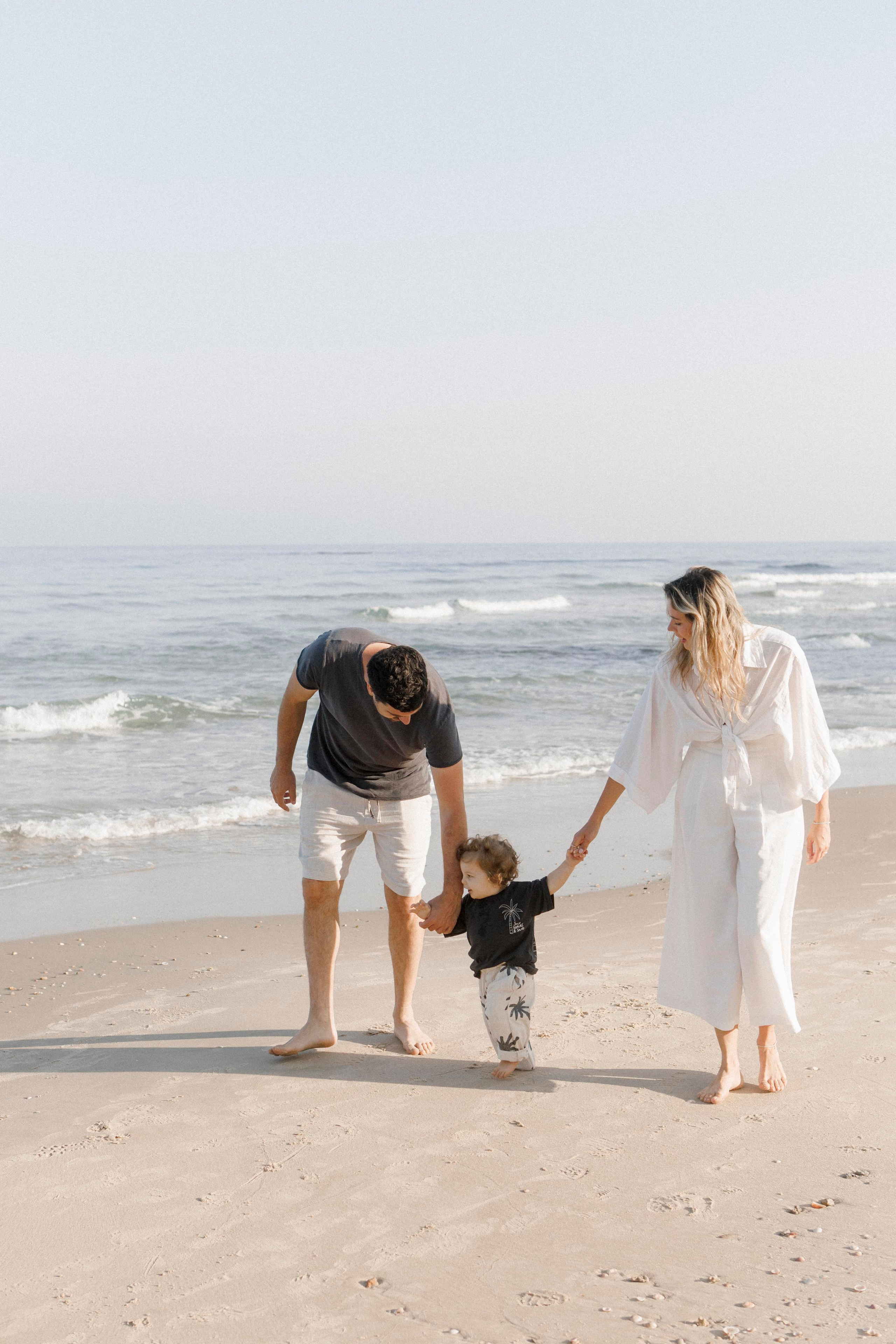 First birthday near the sea (sunrise). Wedding and family photographer