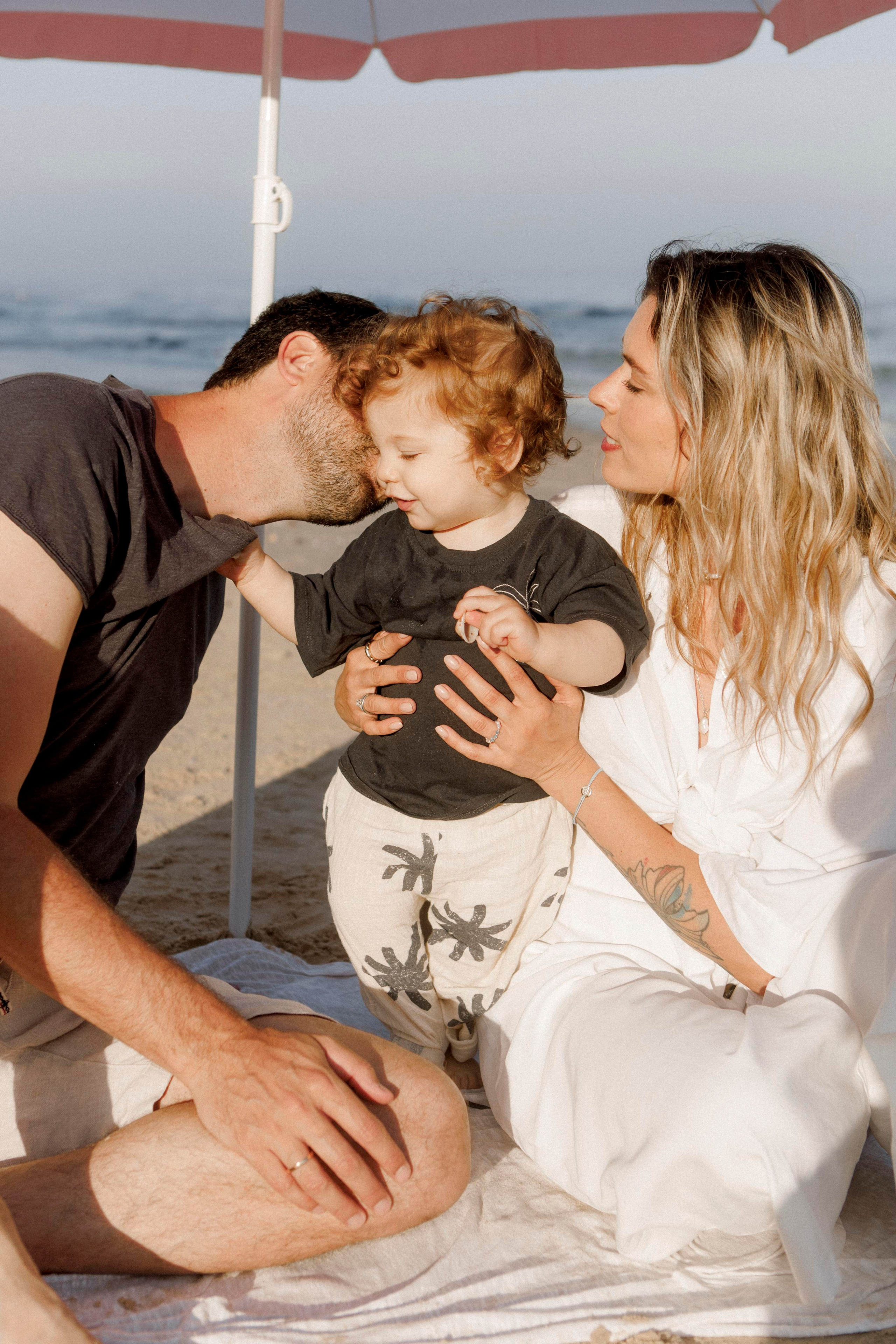 First birthday near the sea (sunrise). Wedding and family photographer