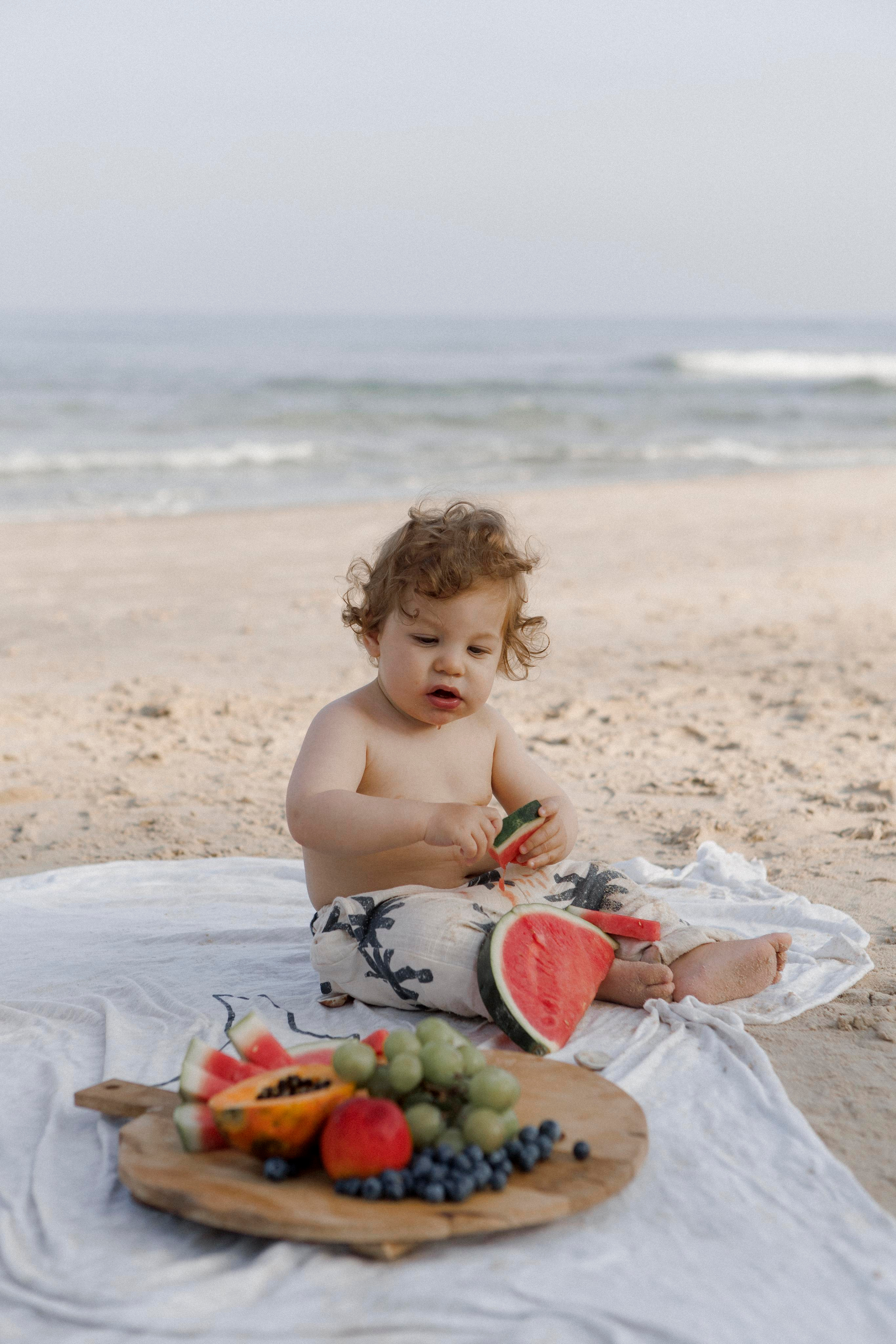 First birthday near the sea (sunrise). Wedding and family photographer