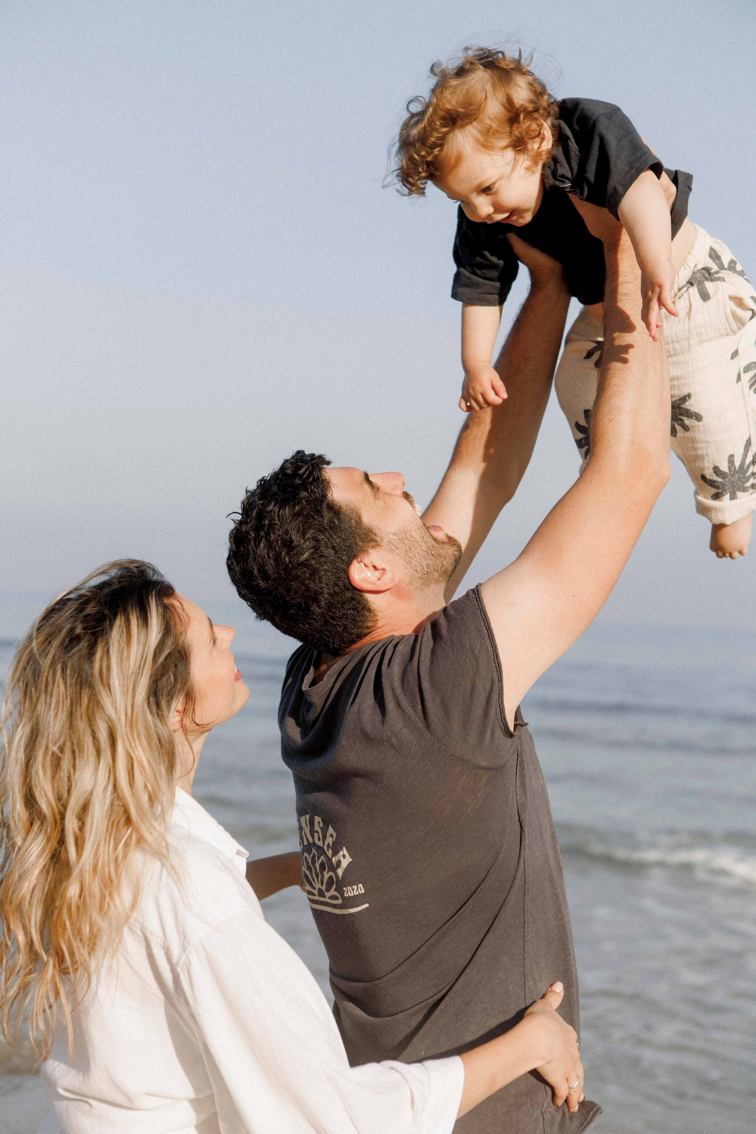 First birthday near the sea (sunrise). Wedding and family photographer