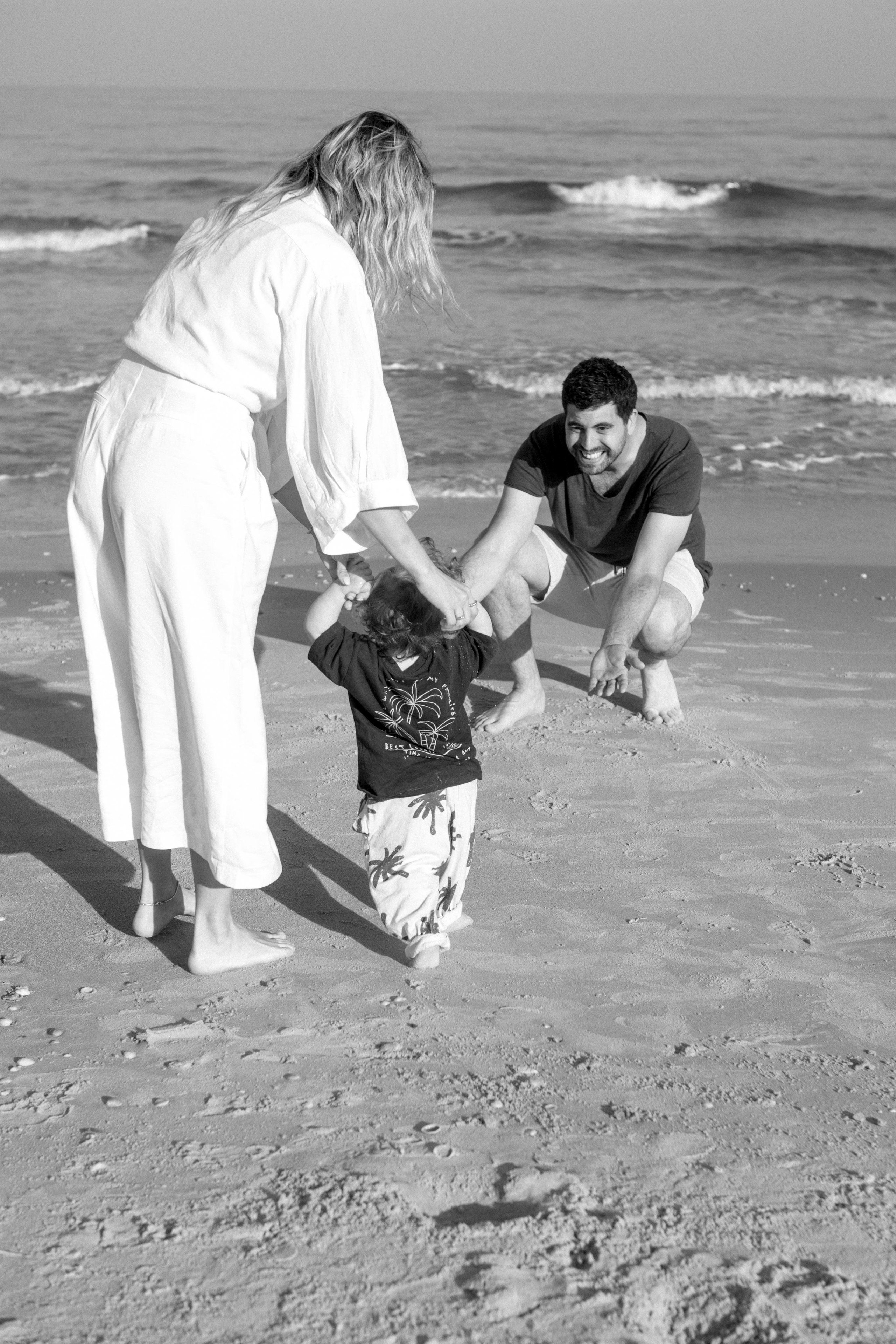 First birthday near the sea (sunrise). Wedding and family photographer