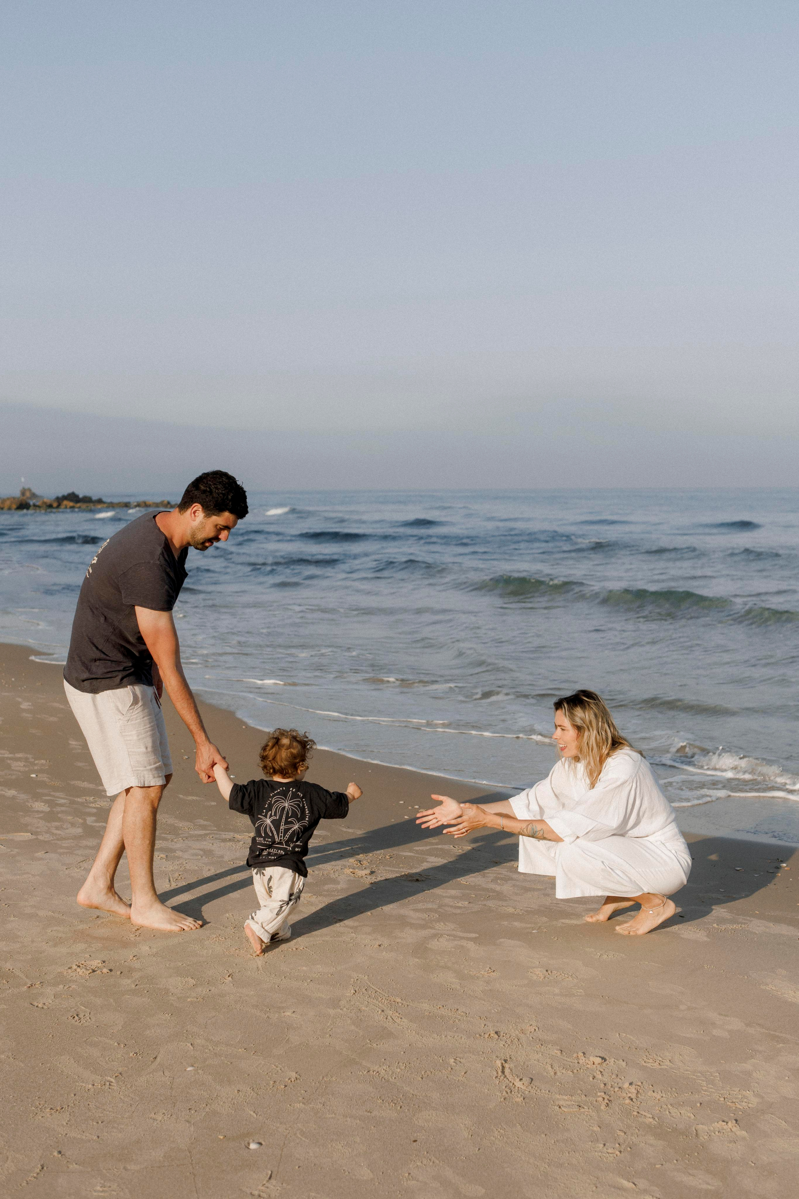 First birthday near the sea (sunrise). Wedding and family photographer