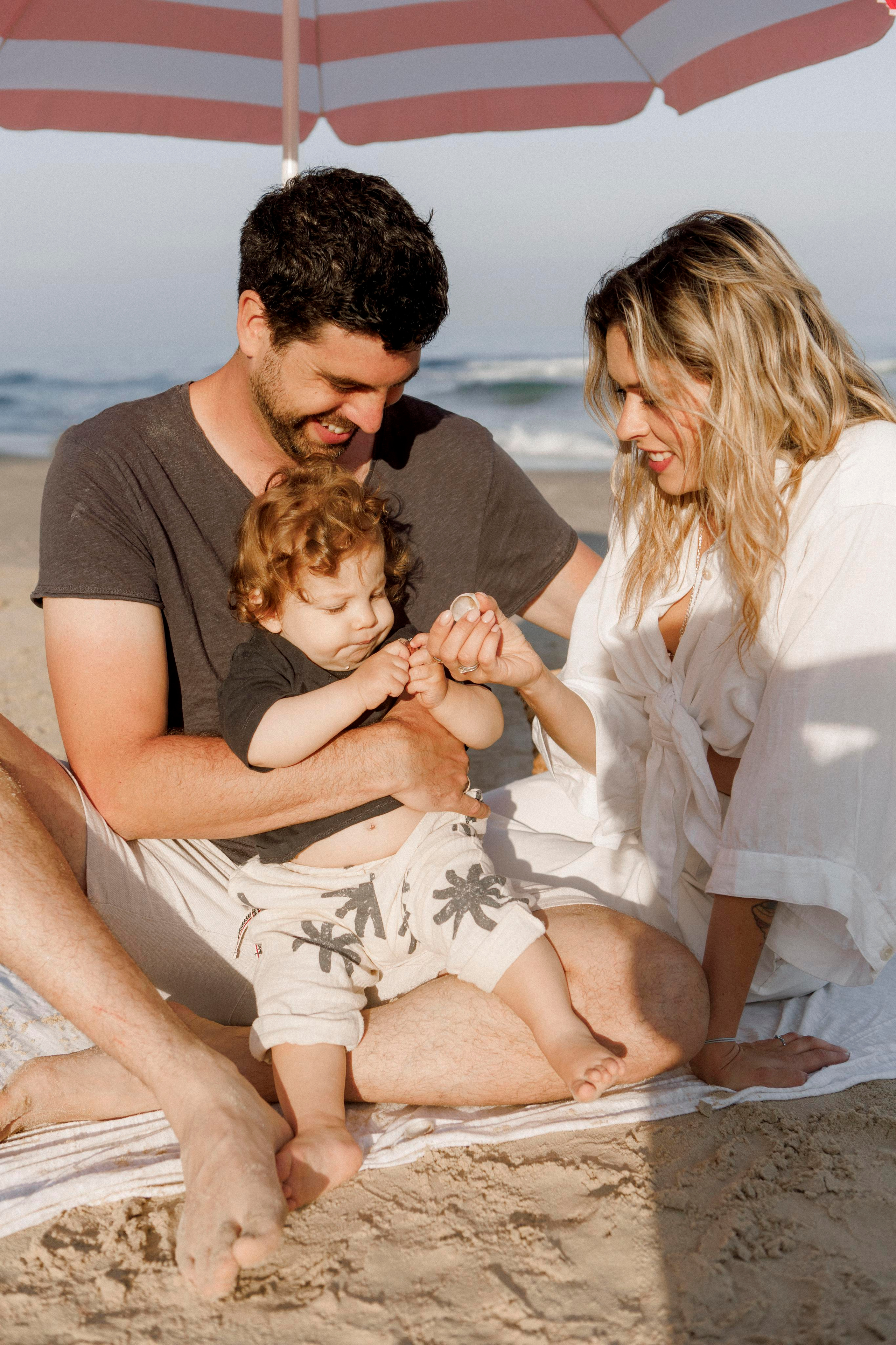 First birthday near the sea (sunrise). Wedding and family photographer