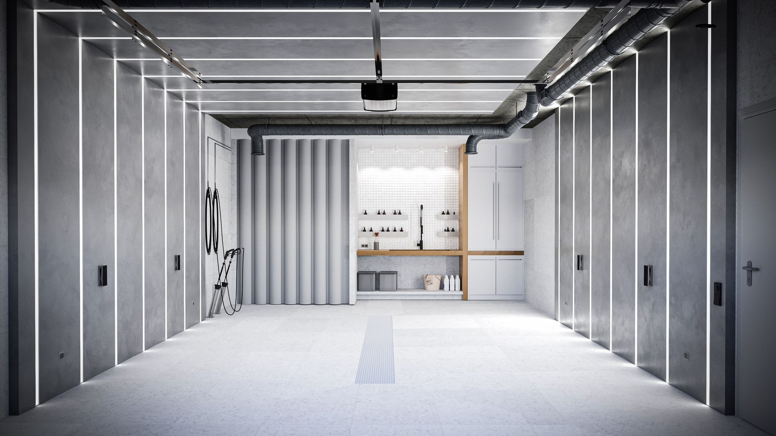 Бокс для ручной автомойки, г. Москва. Дизайн интерьера и экстерьера в Санкт-Петербурге Яна Емельянова