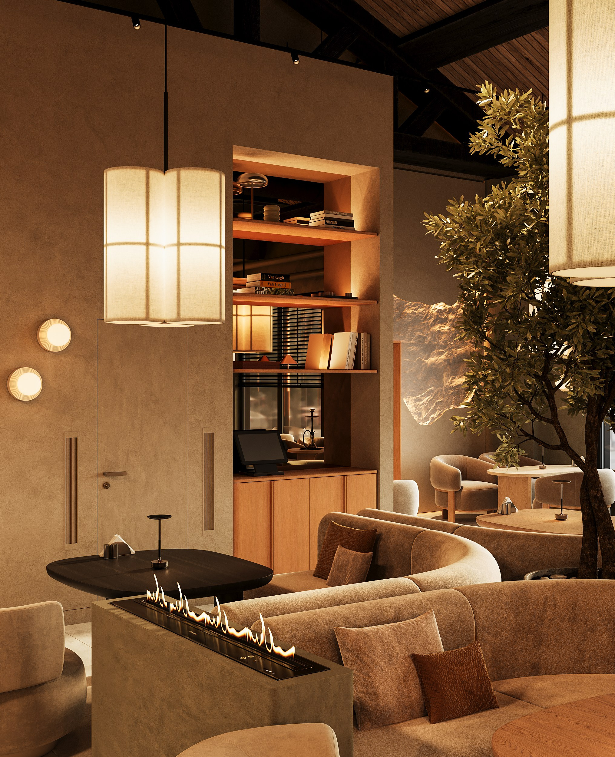 Кальянная Мята Lounge. Концепт и визуализации для One Two Home. 3D Визуализация