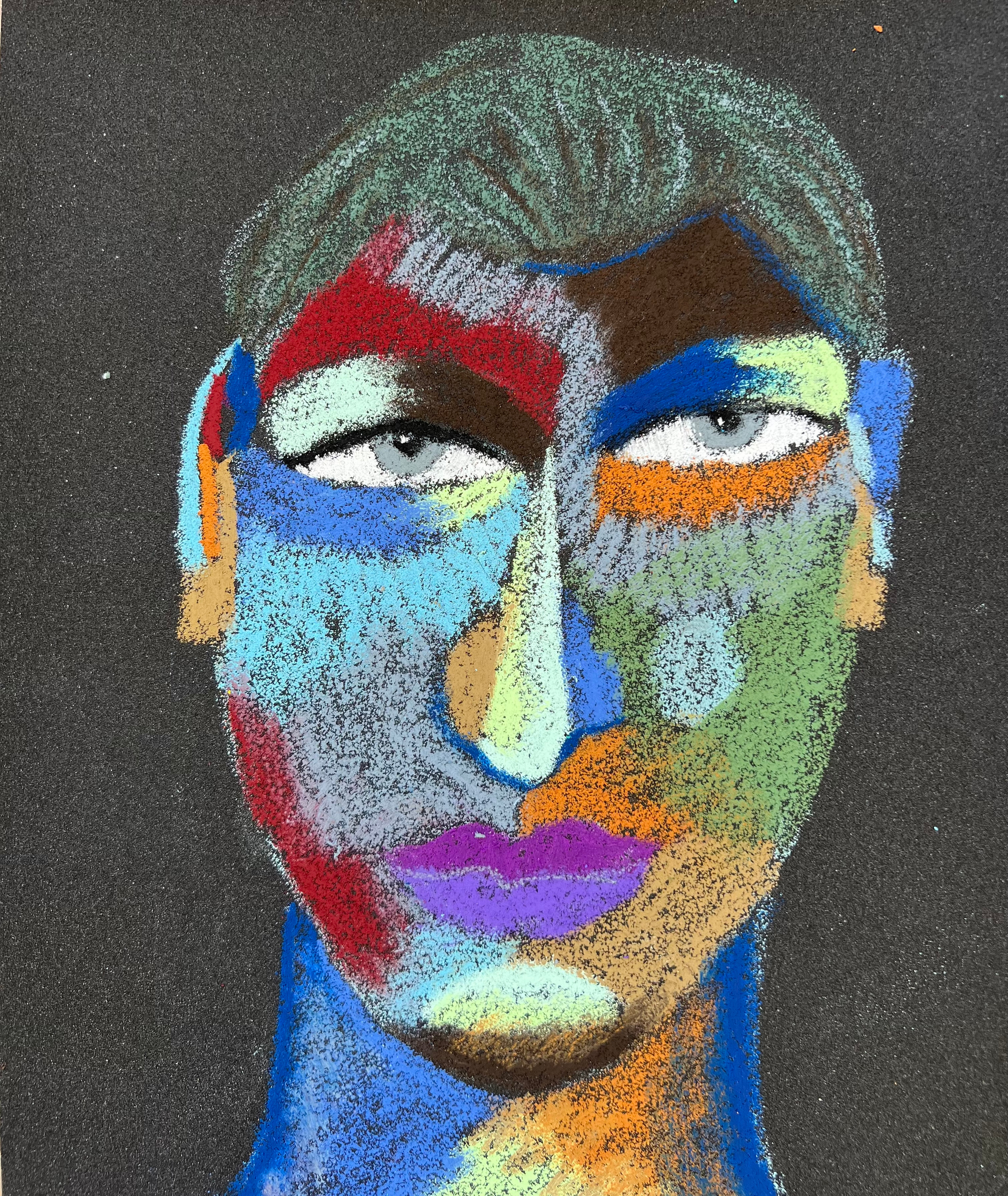 The smart Medium: Oil pastel, sandpaper Size: 28 x 23 cm