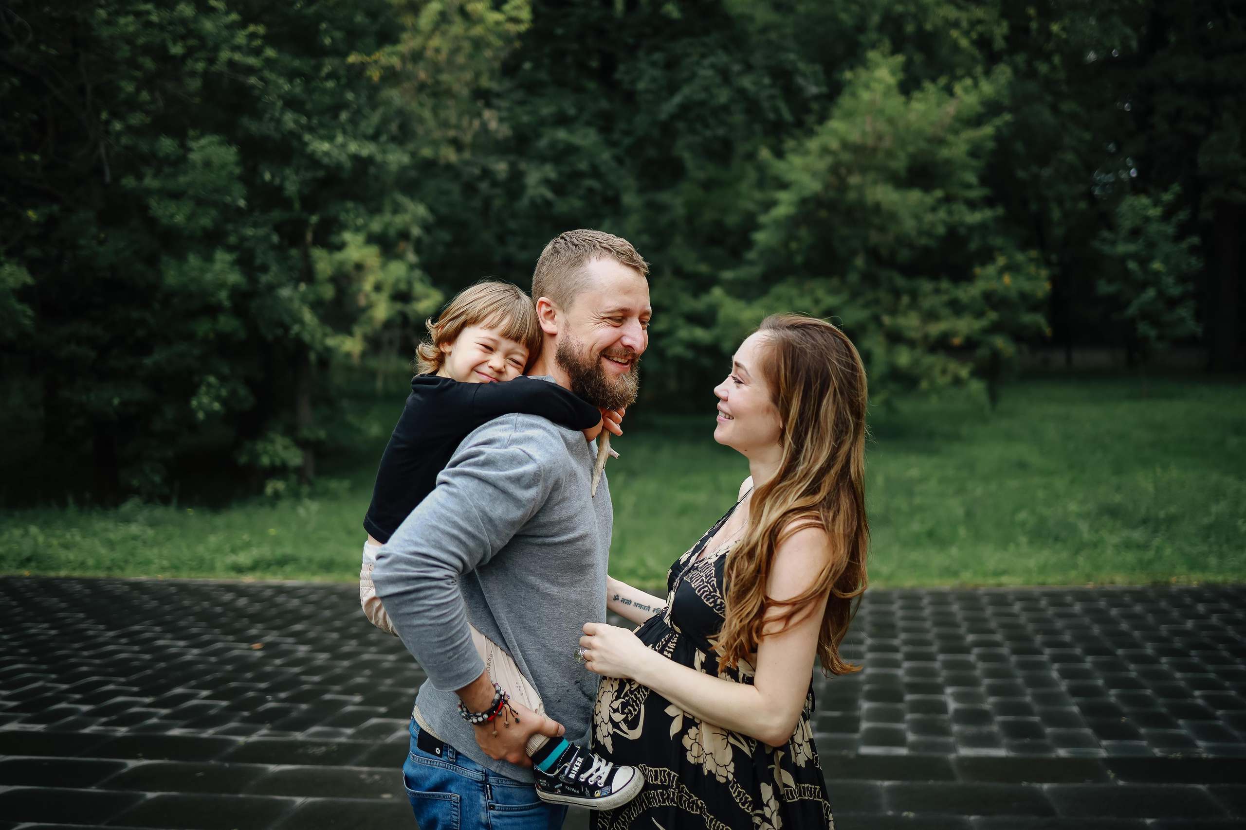 Дождливый парк. Семейный фотограф в Москве Ольга Комарова