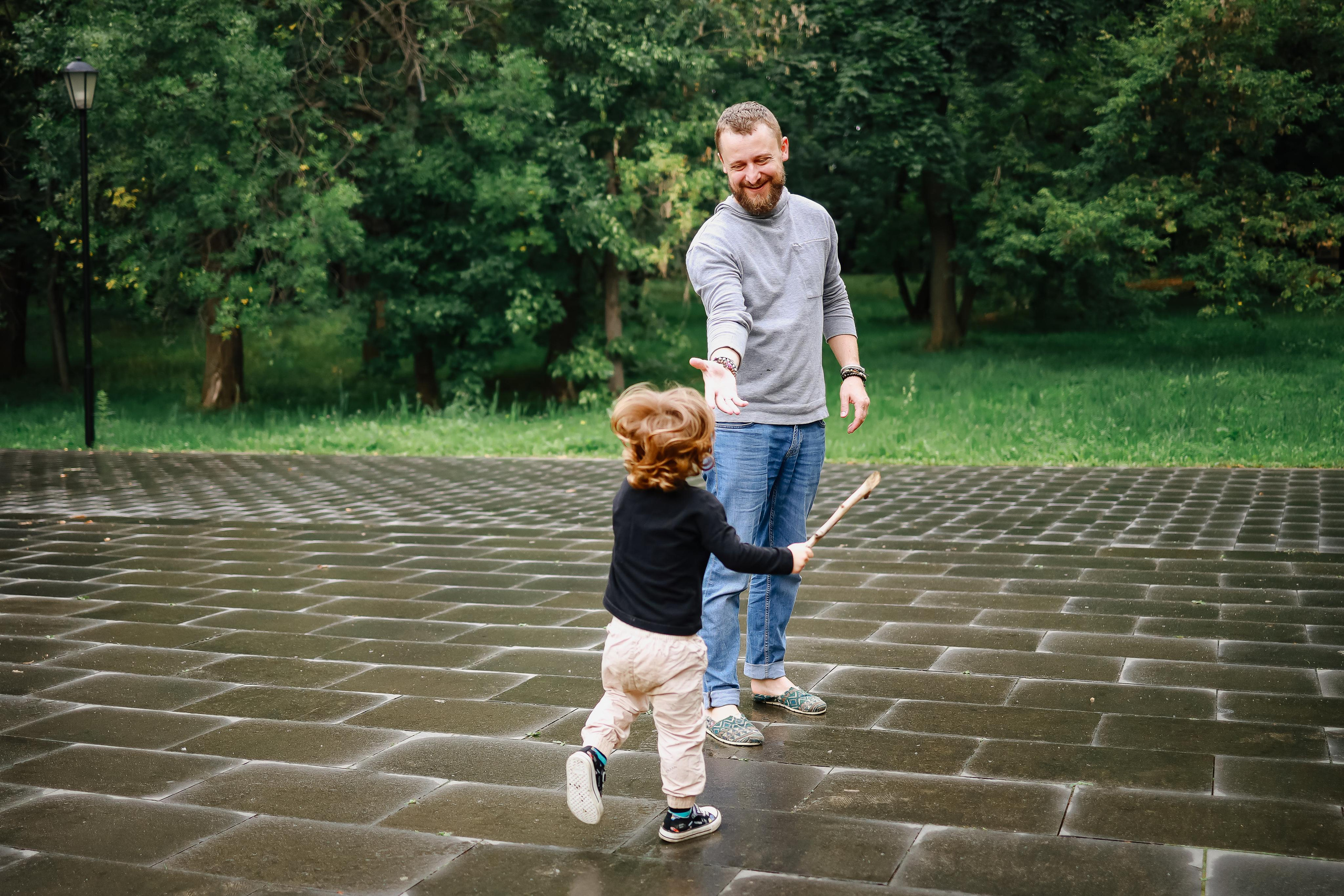 Дождливый парк. Семейный фотограф в Москве Ольга Комарова