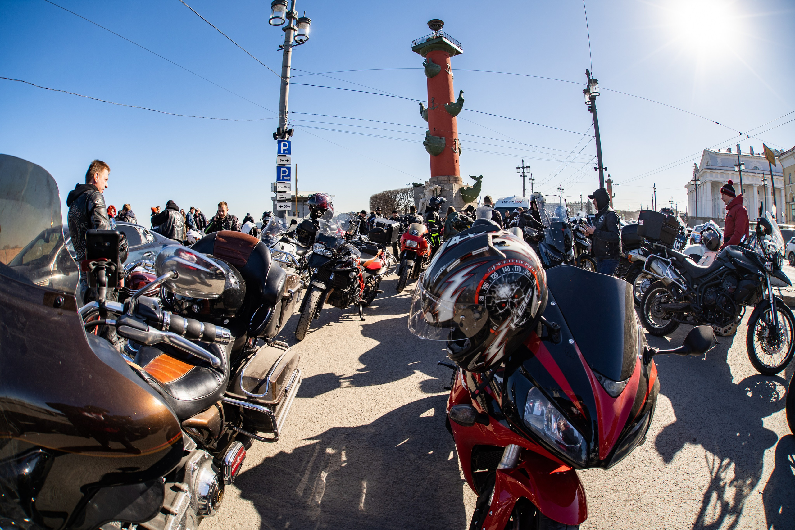 Весенний прохват мотоклуба Normans Riders MC. Концертный и репортажный фотограф в Санкт-Петербурге Слава Пахомов