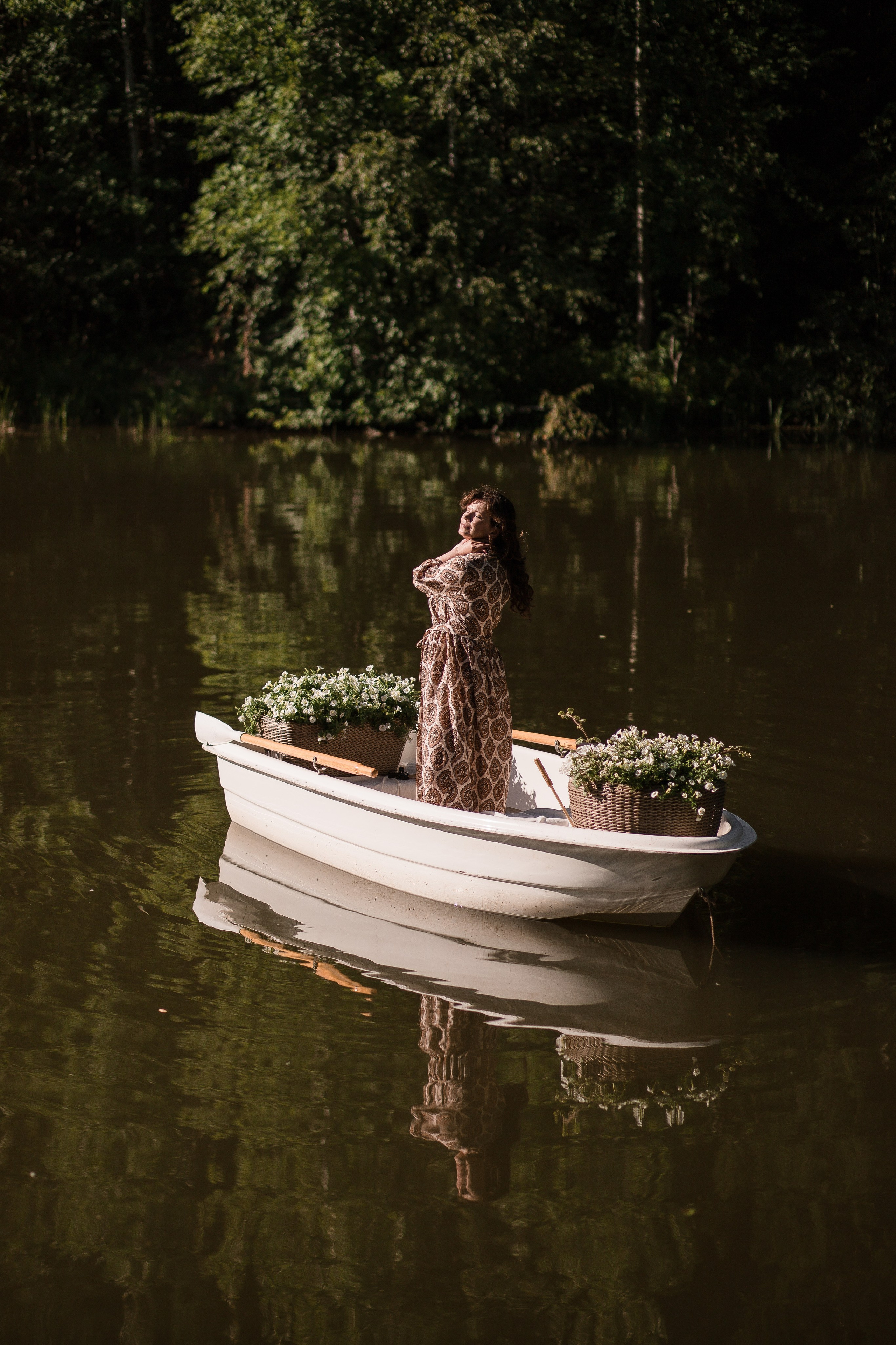 В лодке с цветами. Детский и семейный фотограф, Катерина Дементьева. Город Пермь
