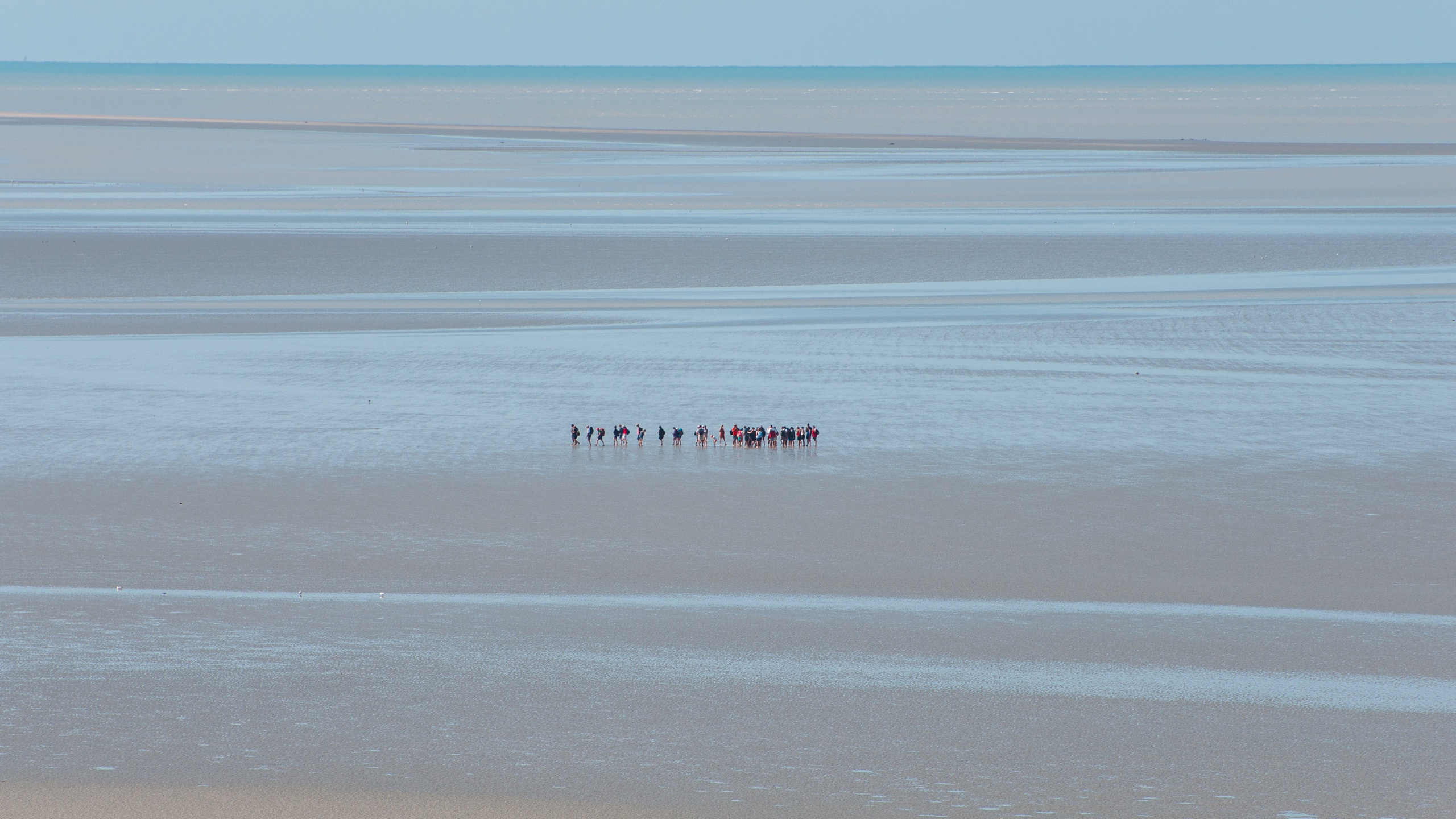 Вид с замка Мон-Сен-Мишель, Нормандия