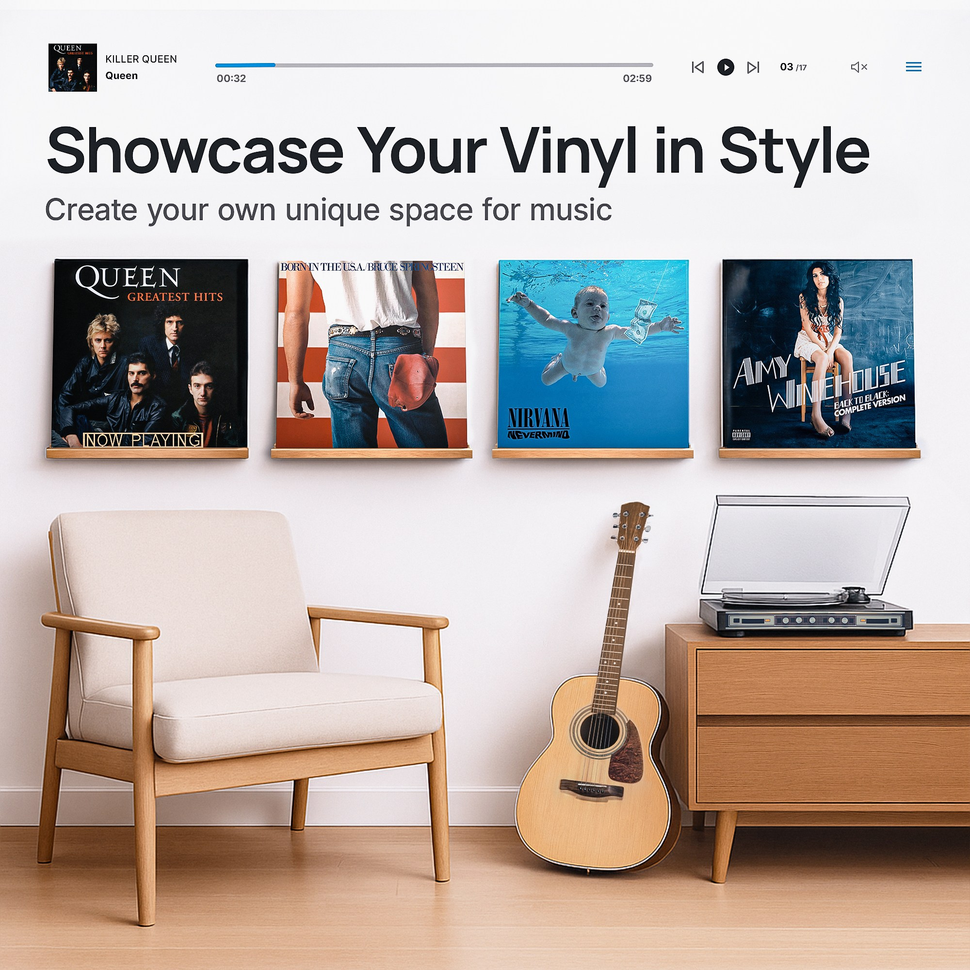 Амазон листинг полочек для винила. Дизайн карточек товара для Wildberries, Ozon, Amazon