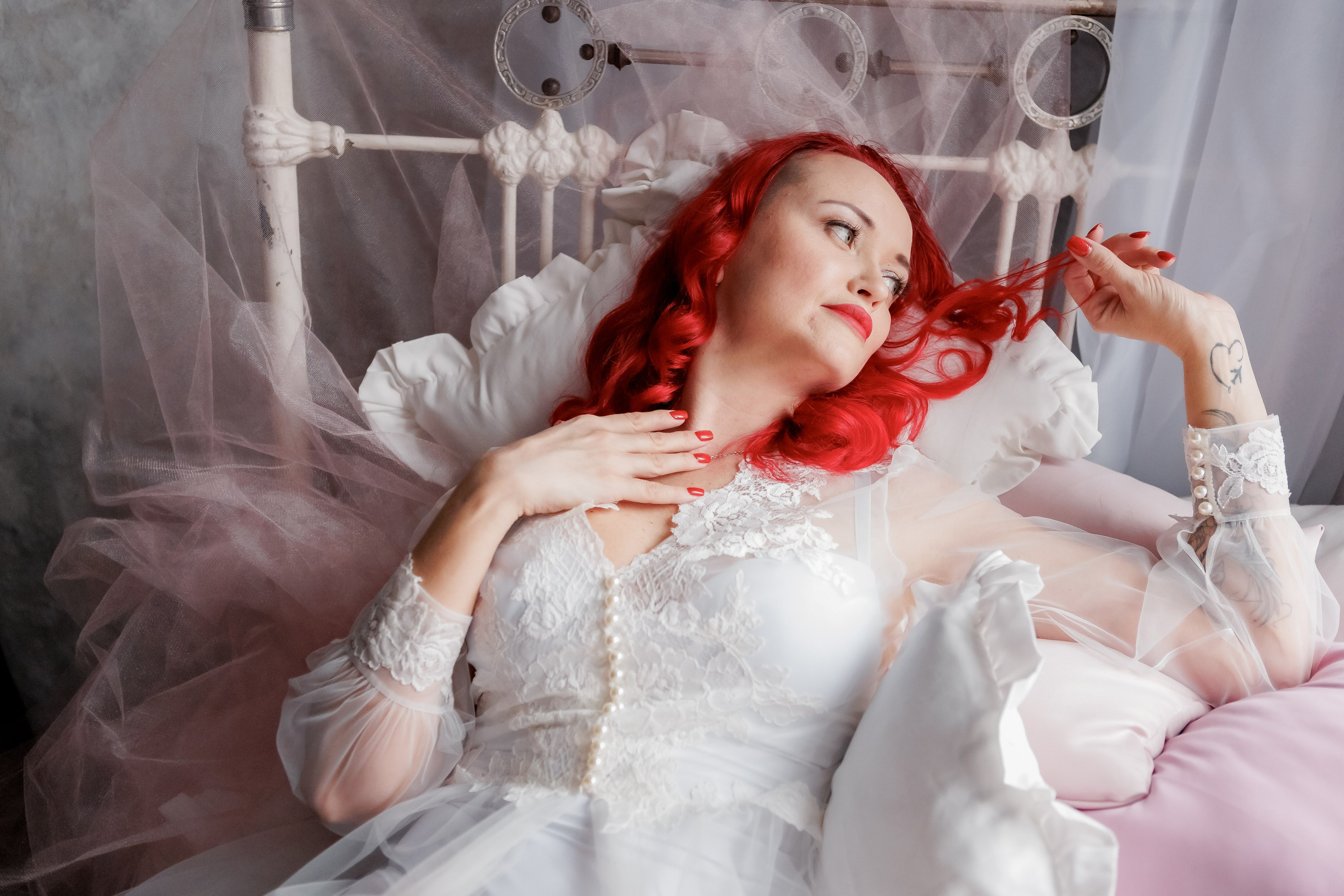 Будуарная бельевая фотосессия. Свадебный фотограф в Москве