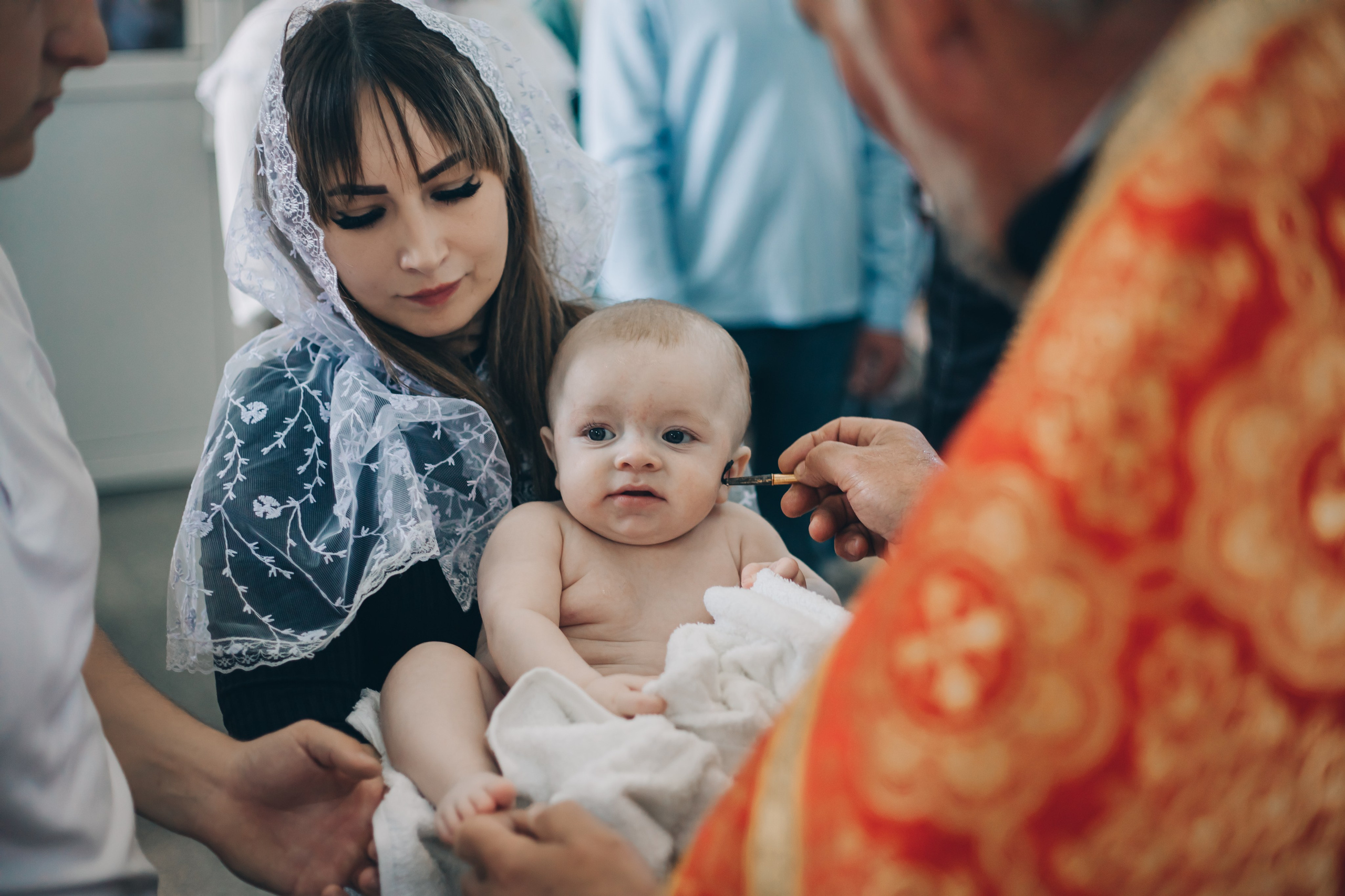 Съемка таинства крещения в Тихорецке. Свадебный и семейный фотограф в Краснодарском крае Мария Данилкина