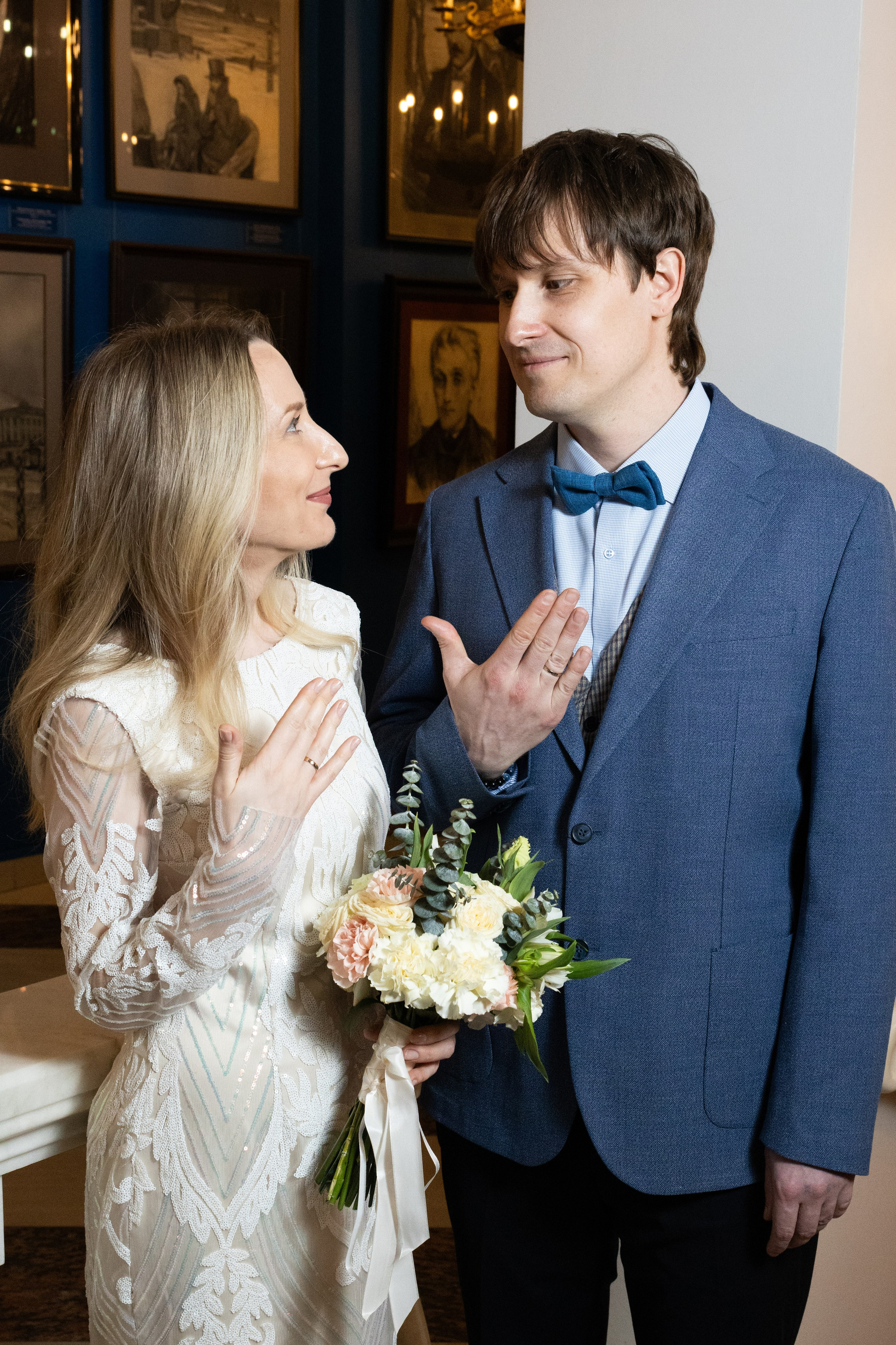 Свадьба в картинной галереи Ильи Глазунова. Фотограф в Москве Зябченко Екатерина. Съемки беременности, love story, семейный, портреты в студии и на улице