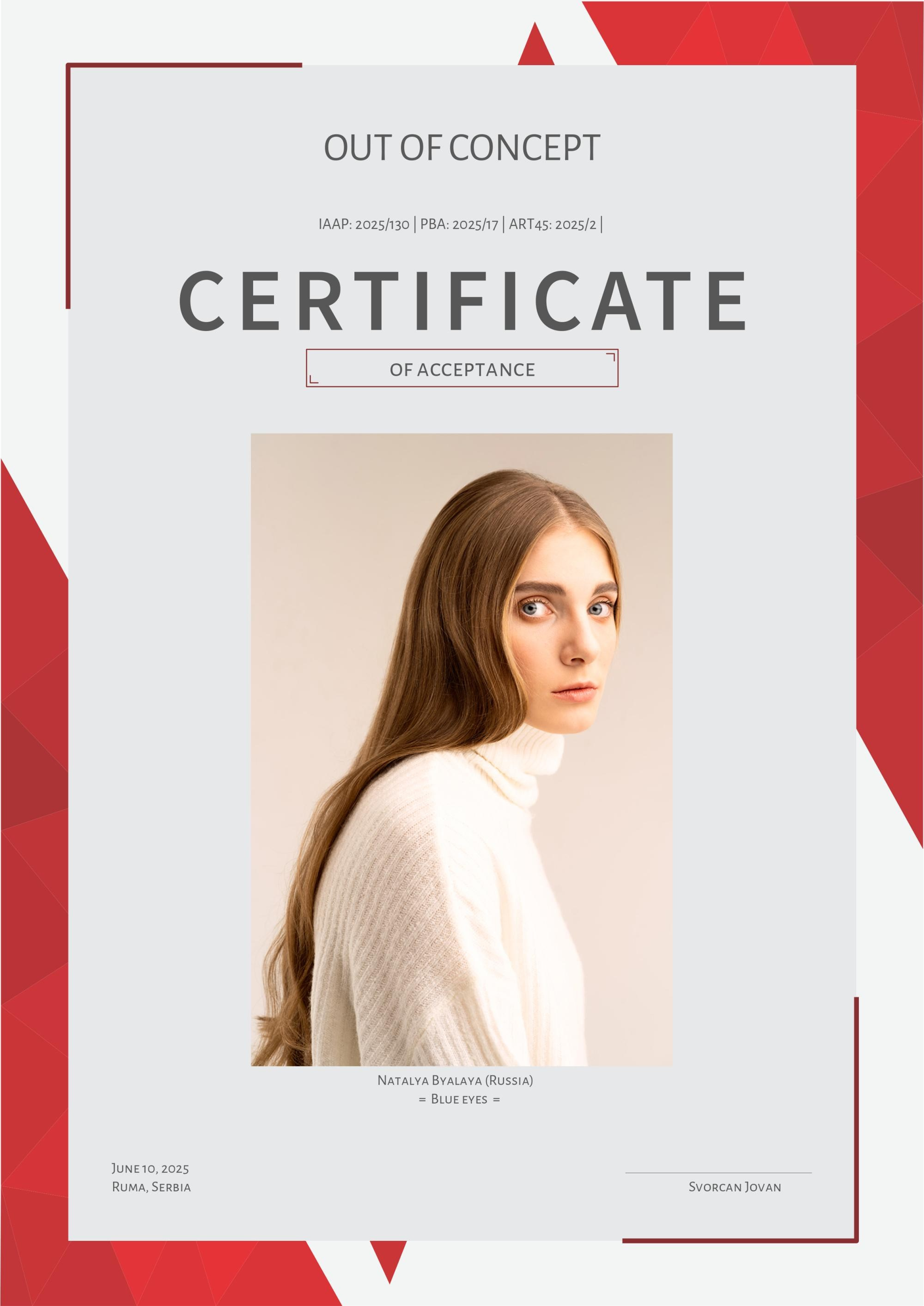 Награды. Портретный фотограф из Санкт-Петербурга Наталья Бялая