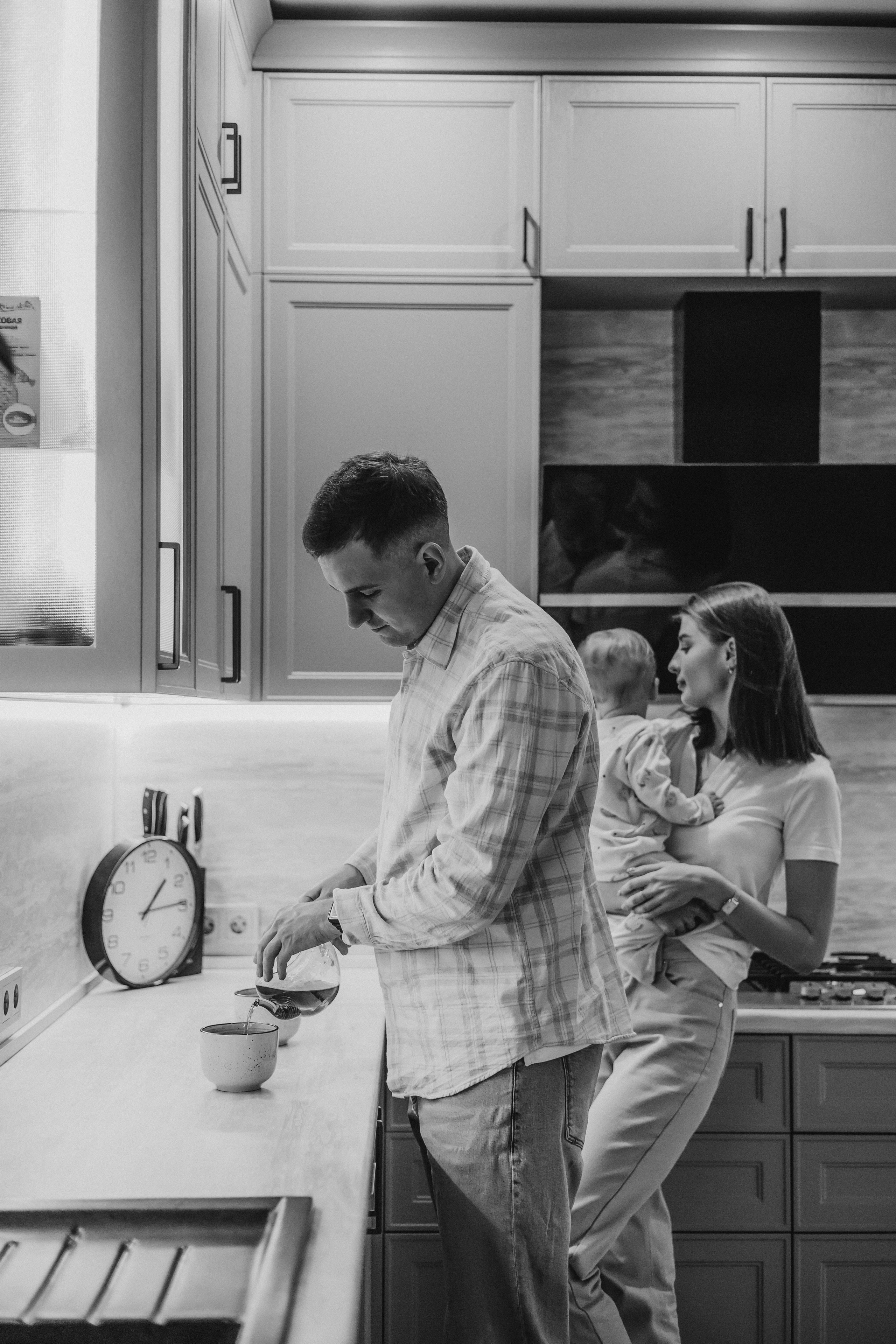 Юлия, Максим и малыш Ефим. Семейный, домашний, ньюборн фотограф Москва Цветкова Елизавета