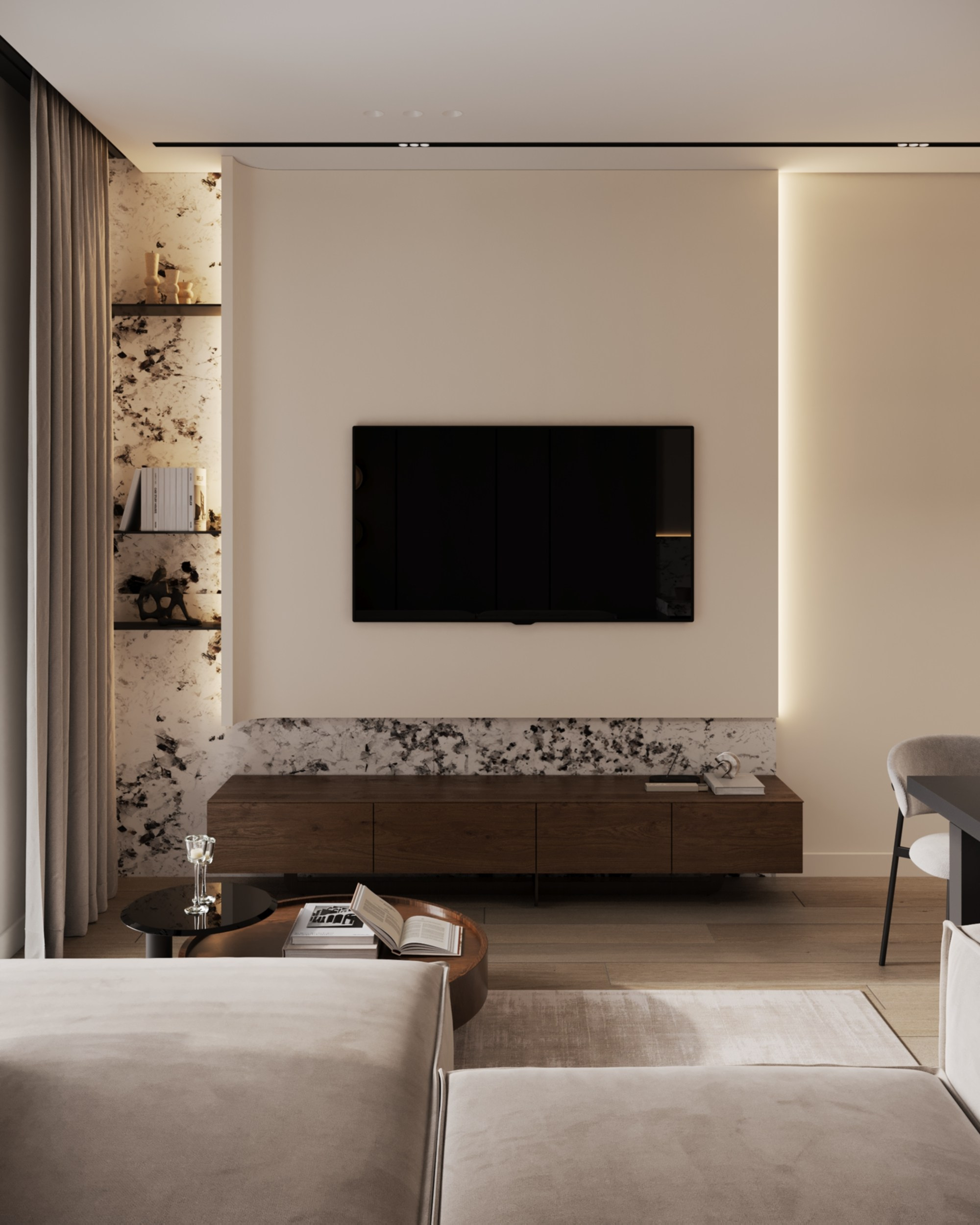 ЖК Русская Европа | 85 м² | 2026. 3D Визуализация интерьера