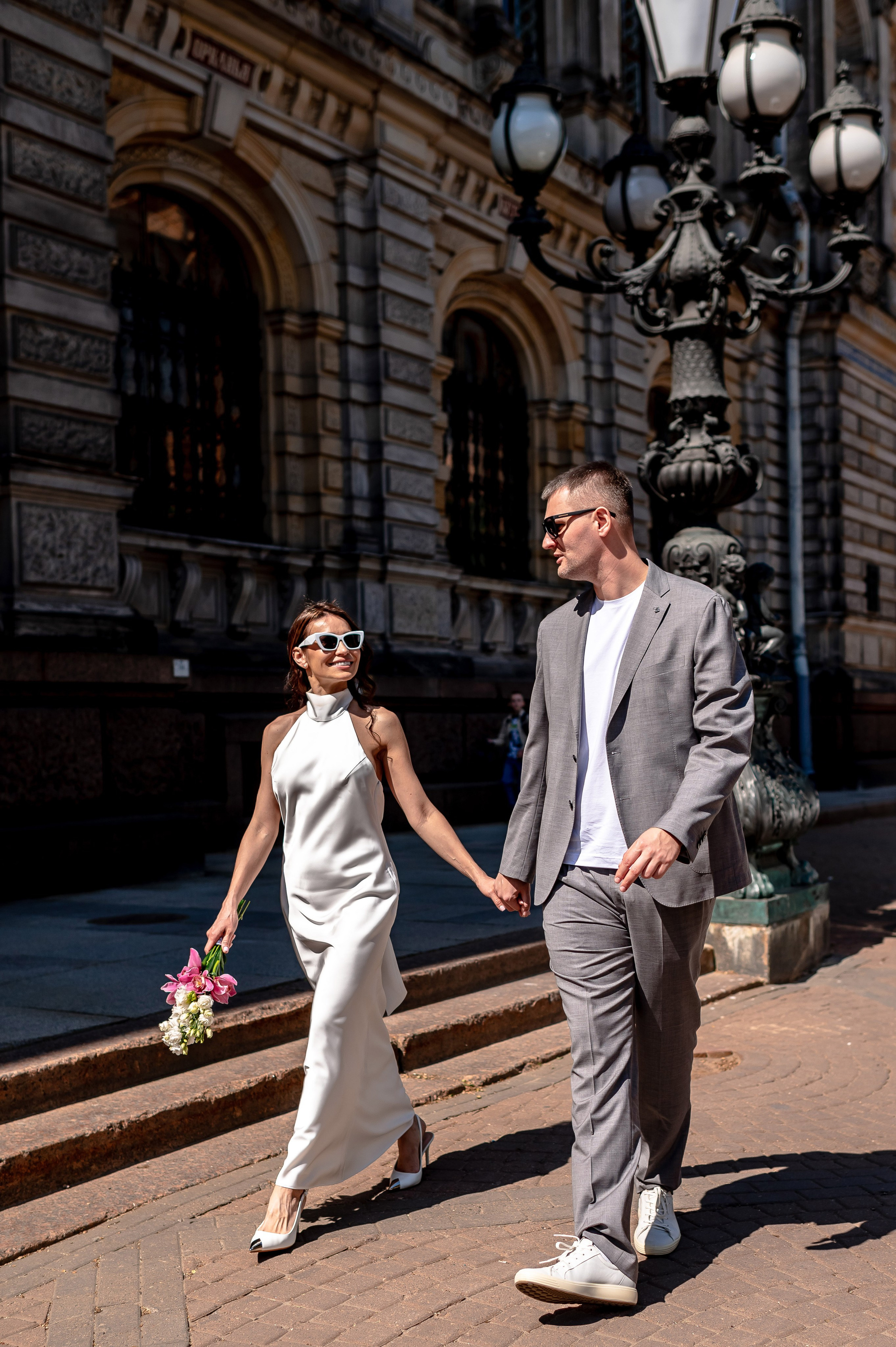 Алина и Алексей (прогулка на кабриолете, Академия Художеств, Екатерининский парк в Пушкине). Портретный, семейный и свадебный фотограф в Санкт-Петербурге и в Пушкине Ширяев Денис