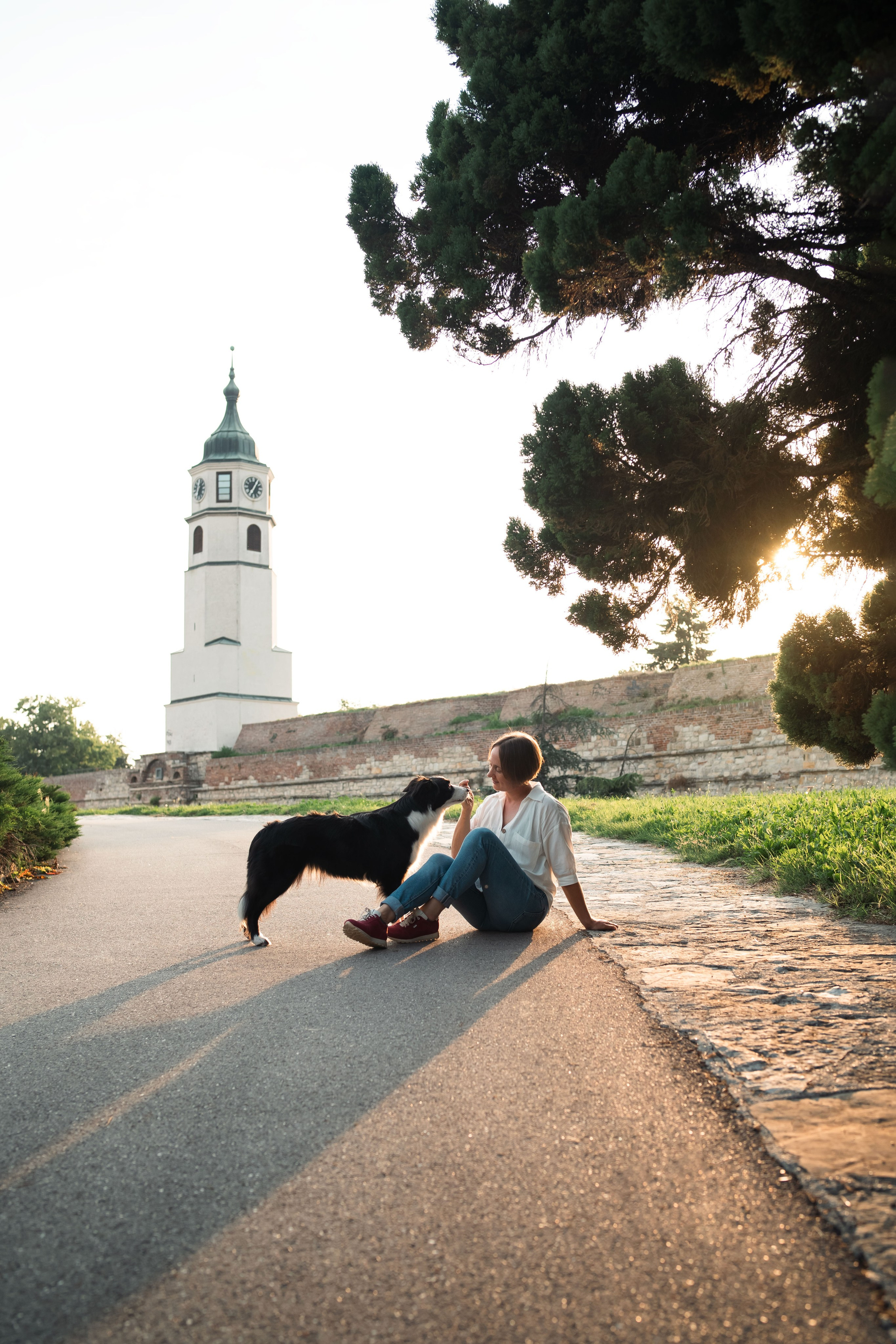 Белград, Калемегдан. Таня и Шегги. Фотограф анималист