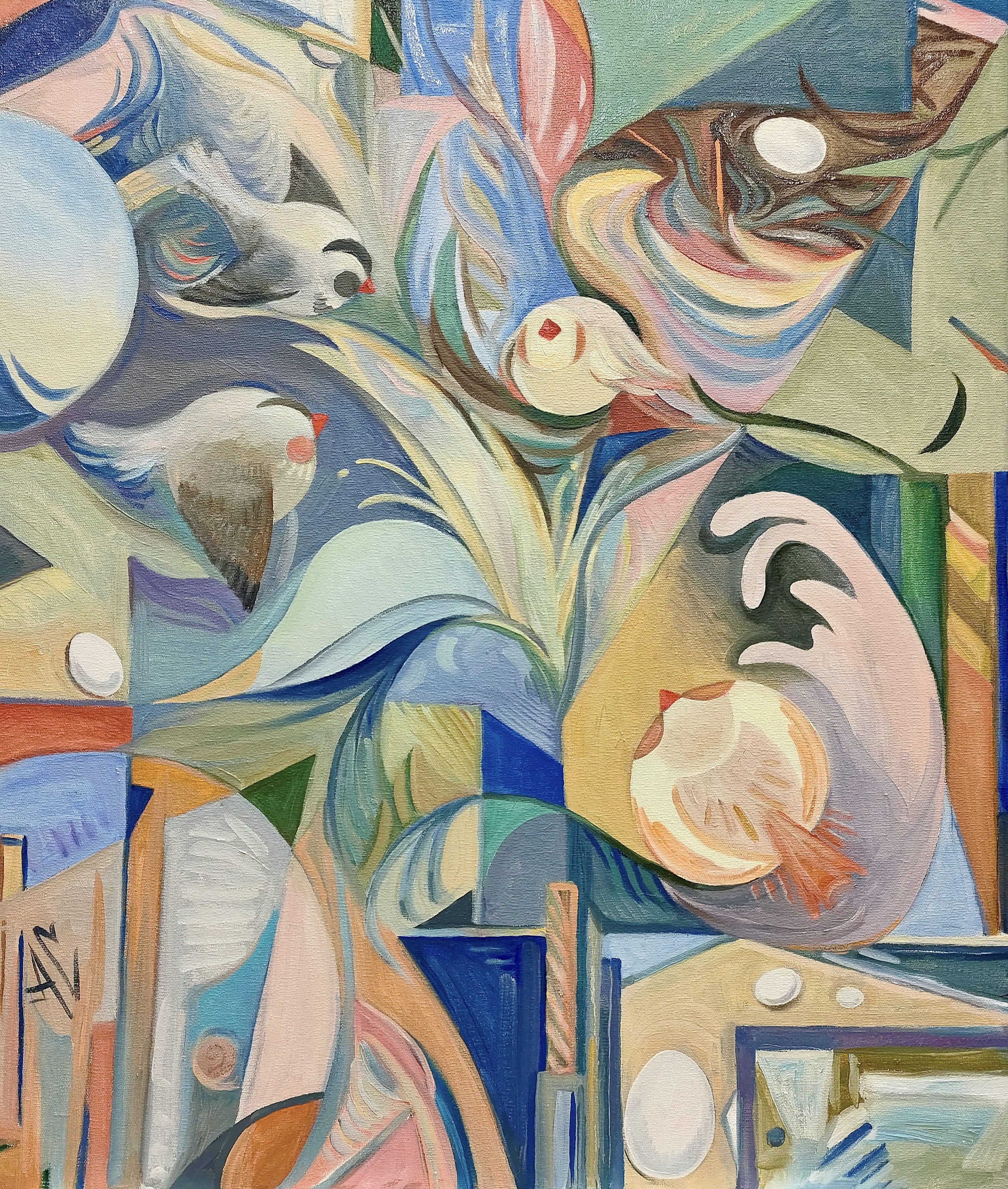 "Птичья симфония", 60х70, холст/масло, 2024