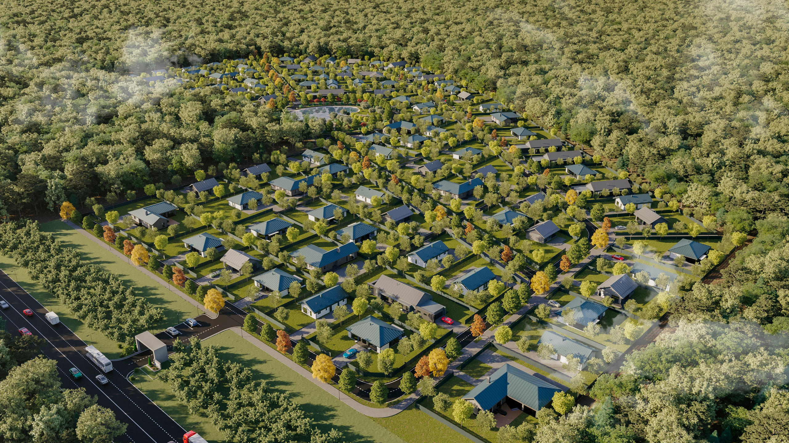 Коттеджный посёлок «Волошино Парк». Визуальный контент для недвижимости в Калининграде