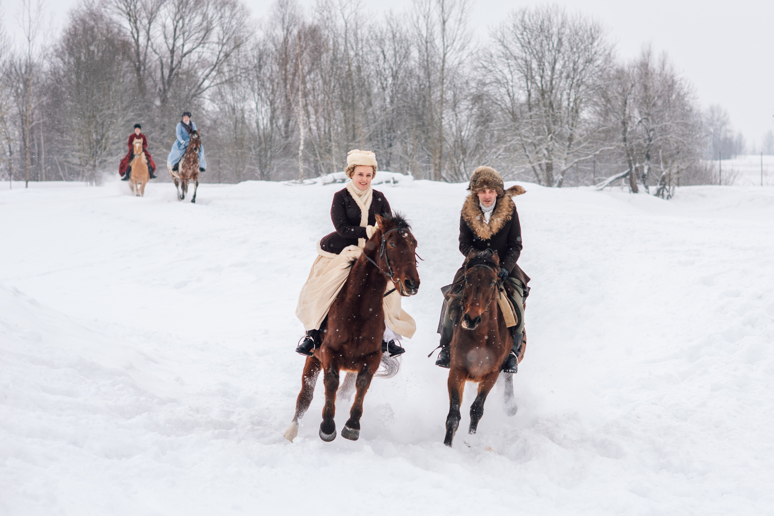 Зимняя парфорсная охота. Фотограф Диана Вальтер
