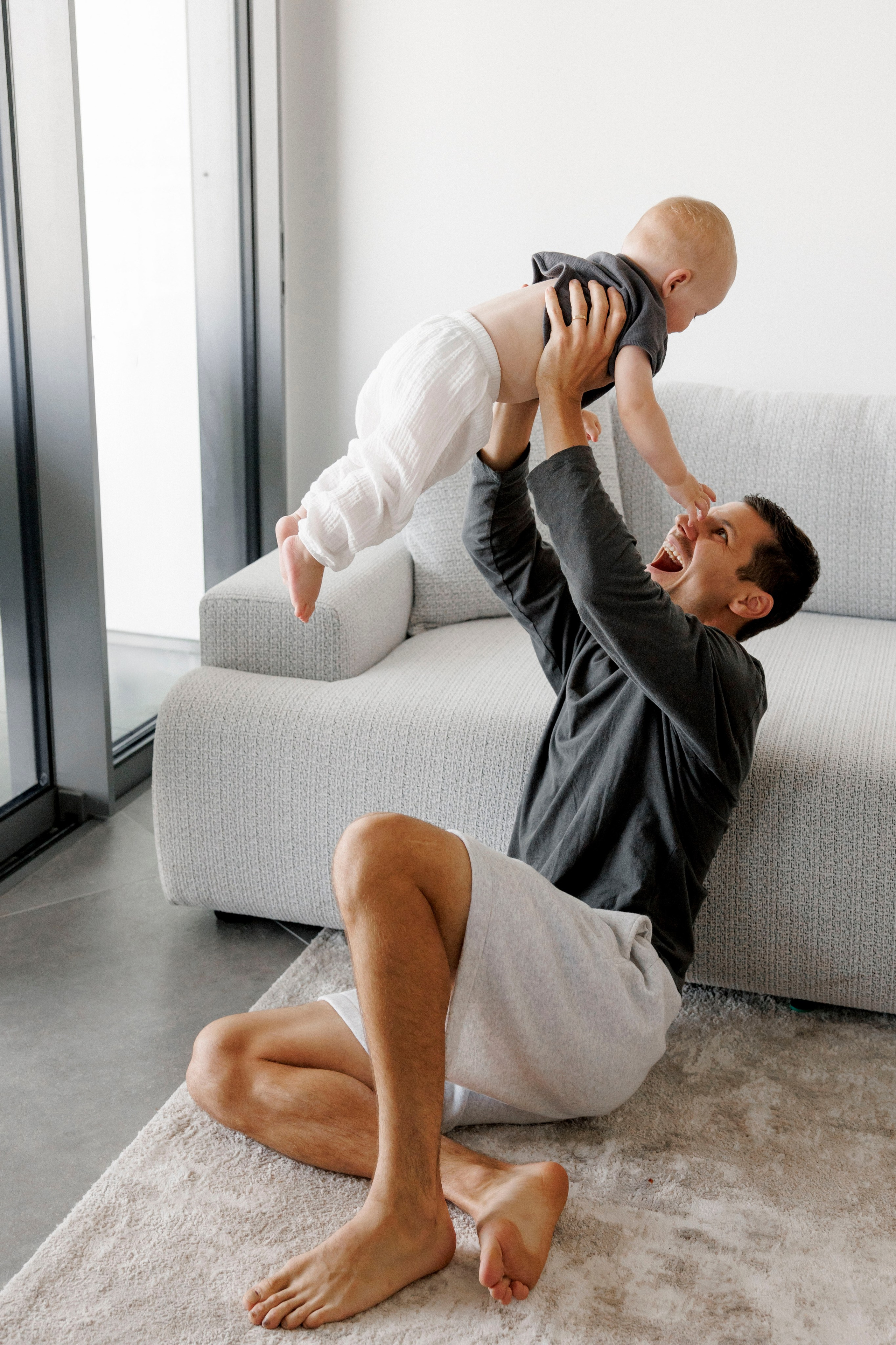 One year old at home. Wedding and family photographer