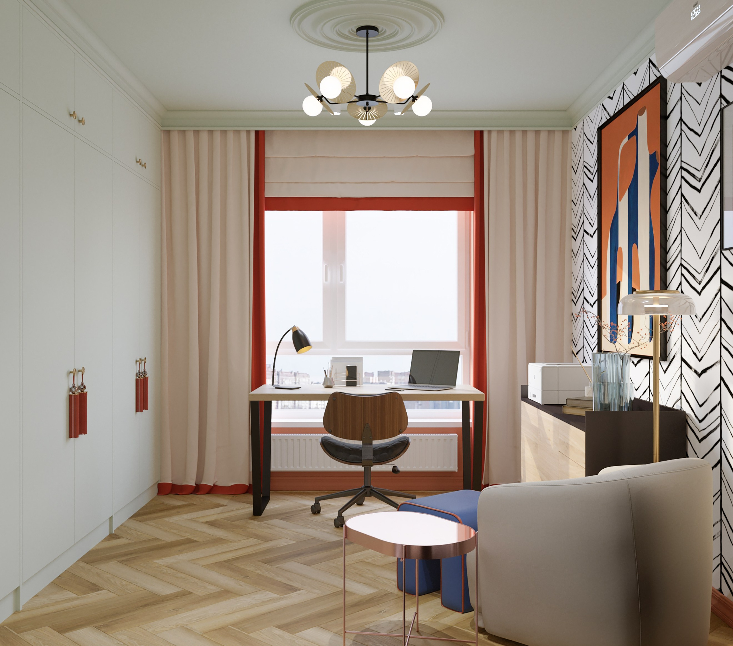 Квартира для девушки ЖК Молодогвардейская. Дизайнер интерьера Троилова Арина