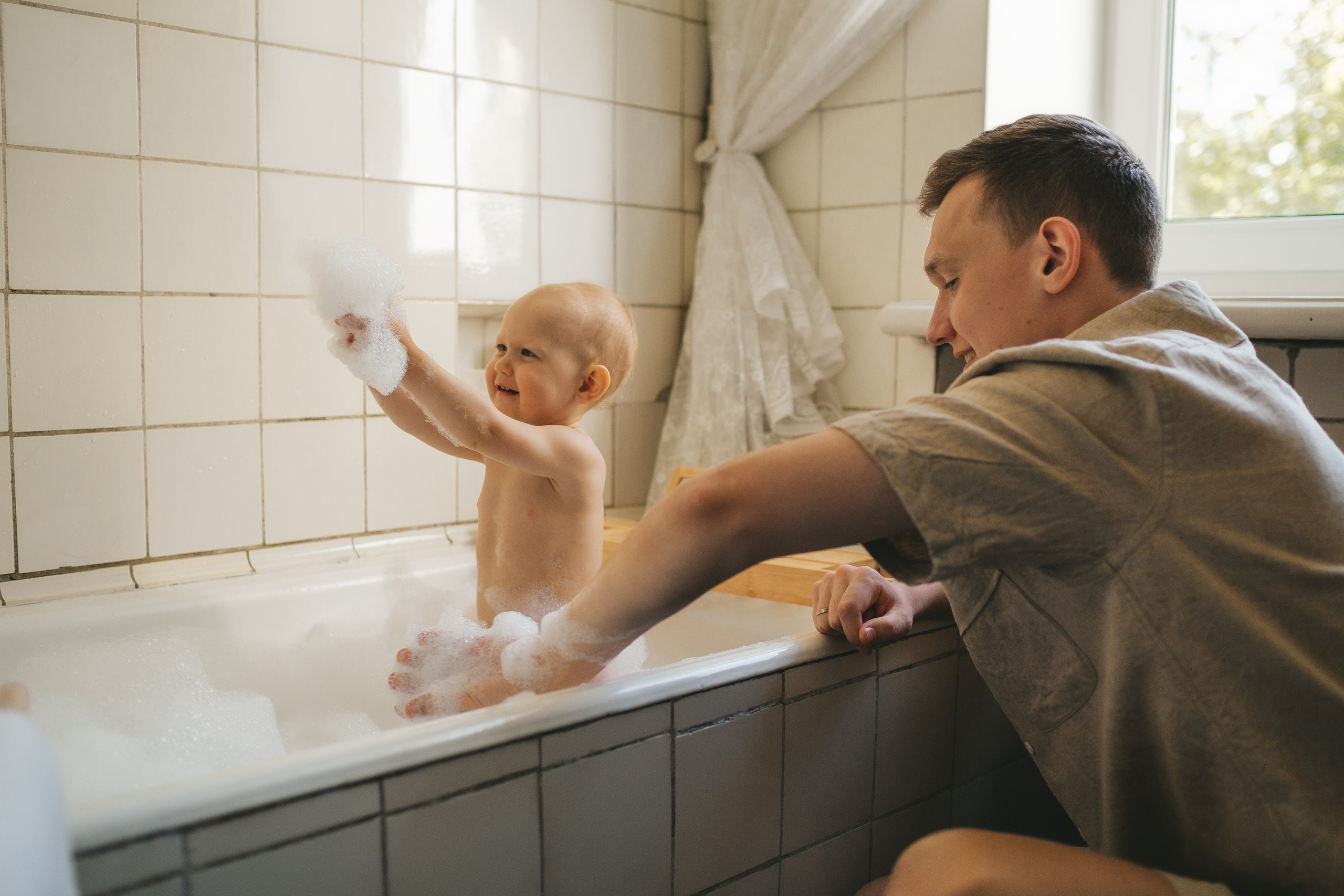 Стас, Даша и Ева (купание в ванной). Семейный и детский фотограф и видеограф в Москве, Дрокина Наталья