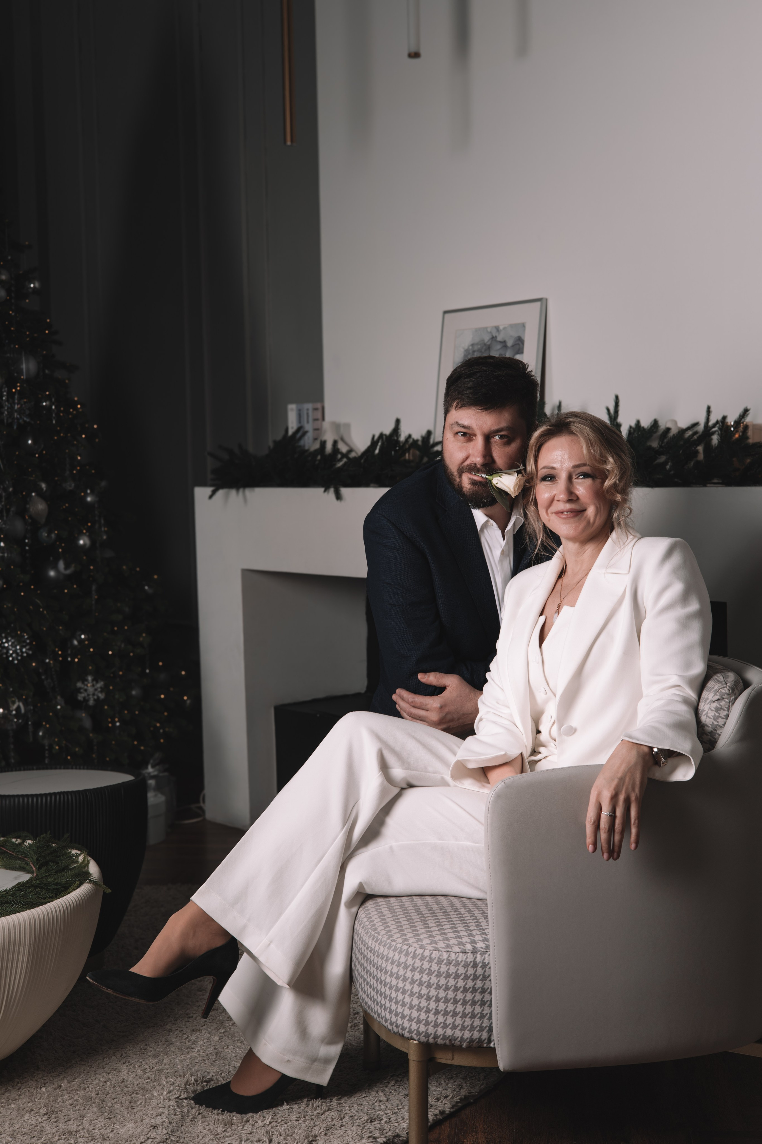 Новогодняя фотосессия прекрасной семьи