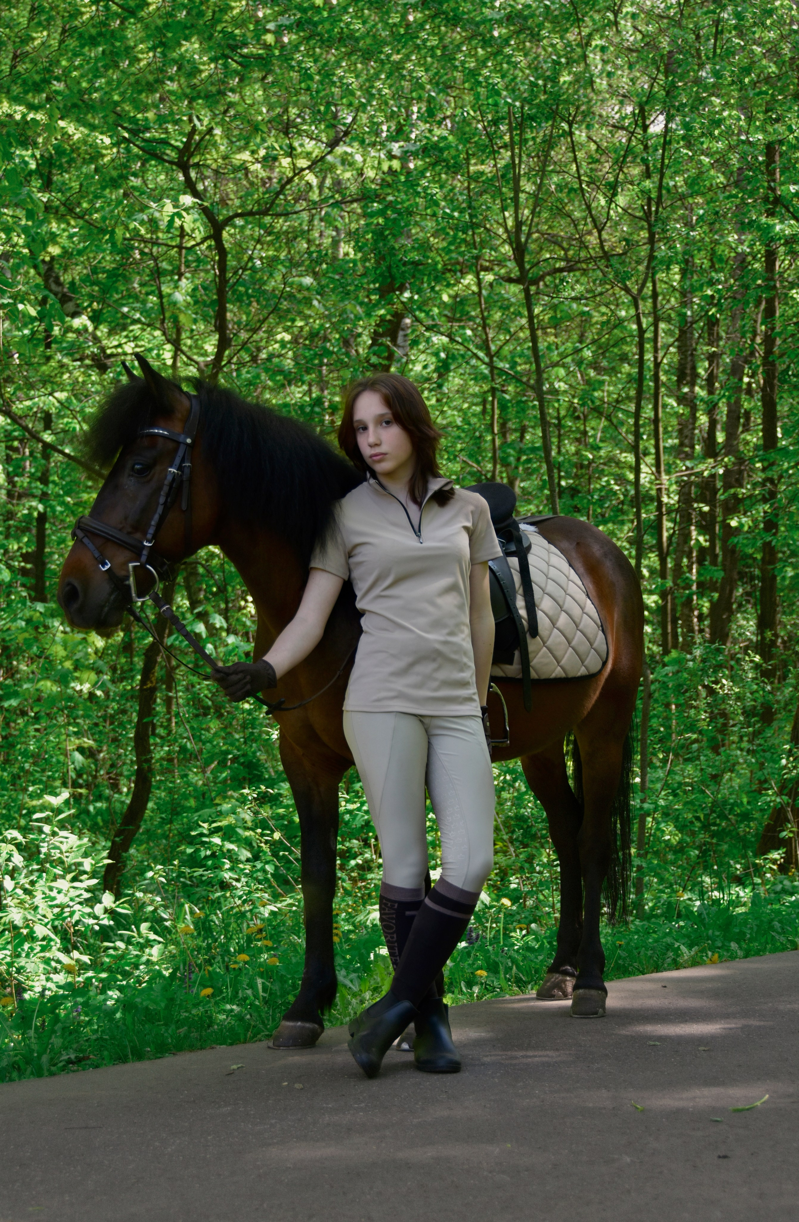 Александра и Капрал (клеппер). Конный фотограф Москва