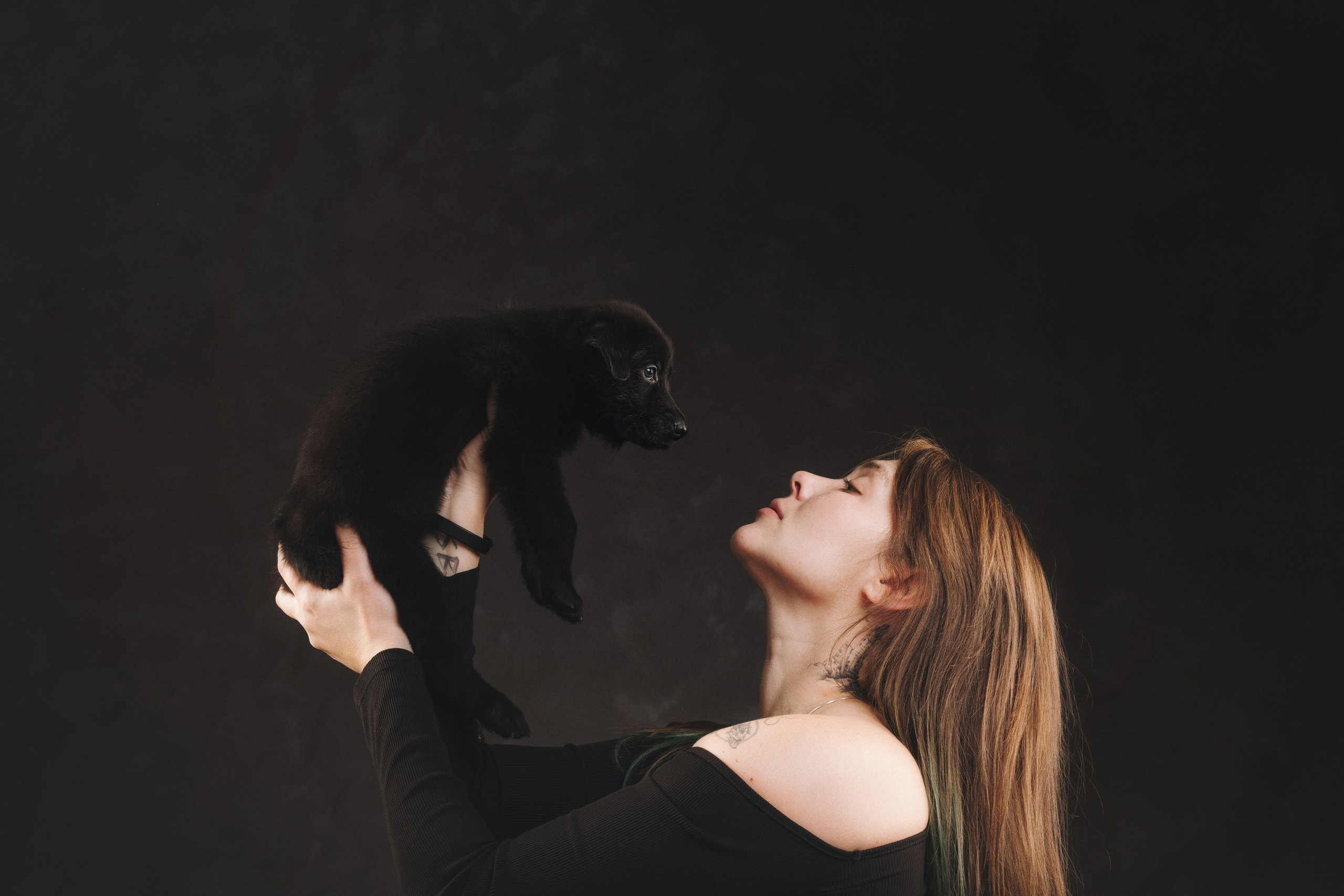 Аня и Базилика. Фотограф анималист Осипчикова Мария