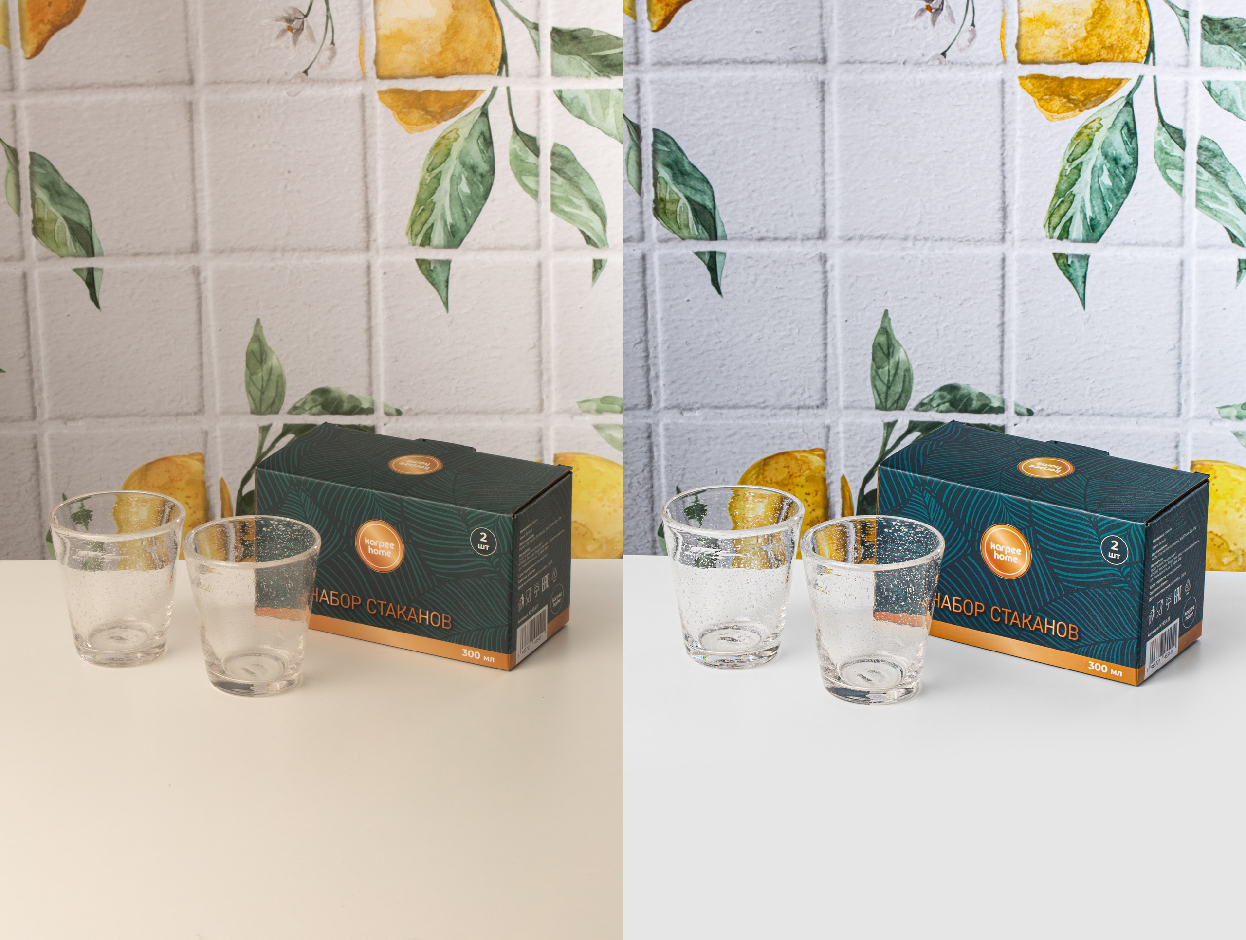 Ретушь фотографий стеклянной посуды | Студия SVITHART