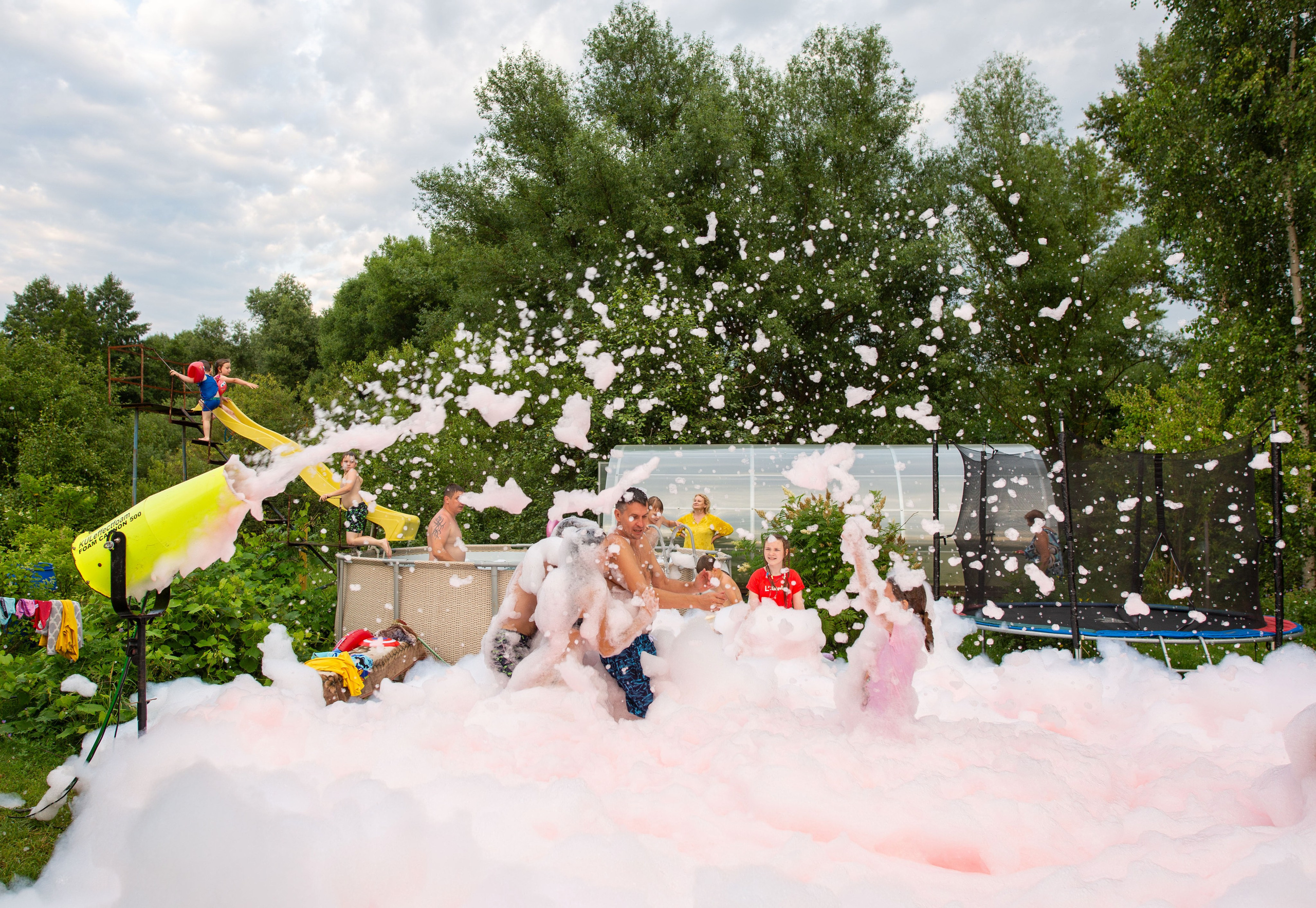 День рождения Насти. Пенная вечеринка. Семейный и детский фотограф Анна Петракова