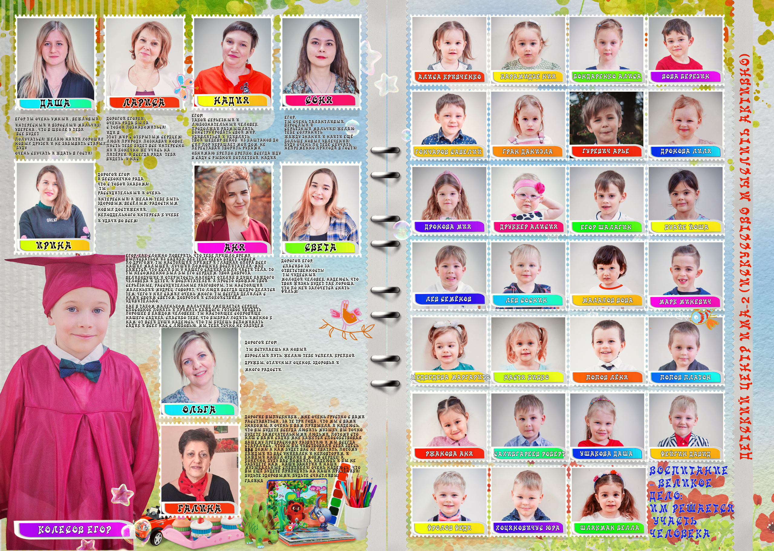 Выпускные фотокниги для детского сада и школы. Свадебный семейный детский фотограф в Санкт Петербурге Аделина Тимошен