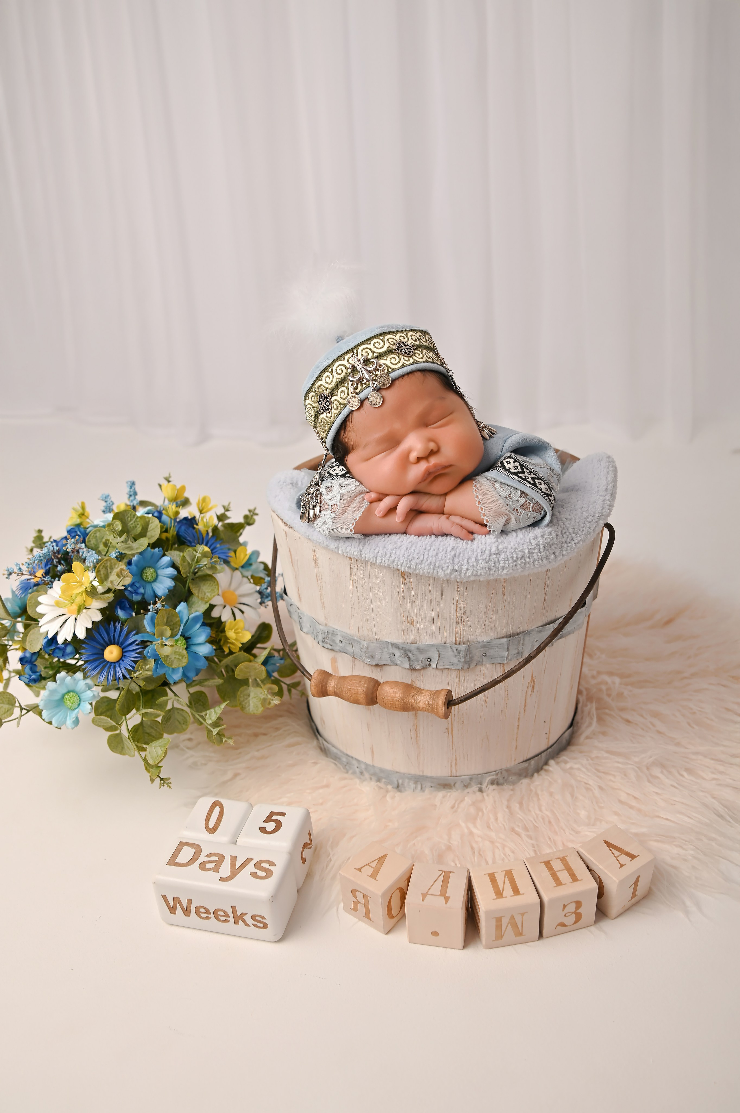 Фотосессия ньюборн для Адины. Фотограф Новорожденных и семейный Элла Огай г. Сатпаев