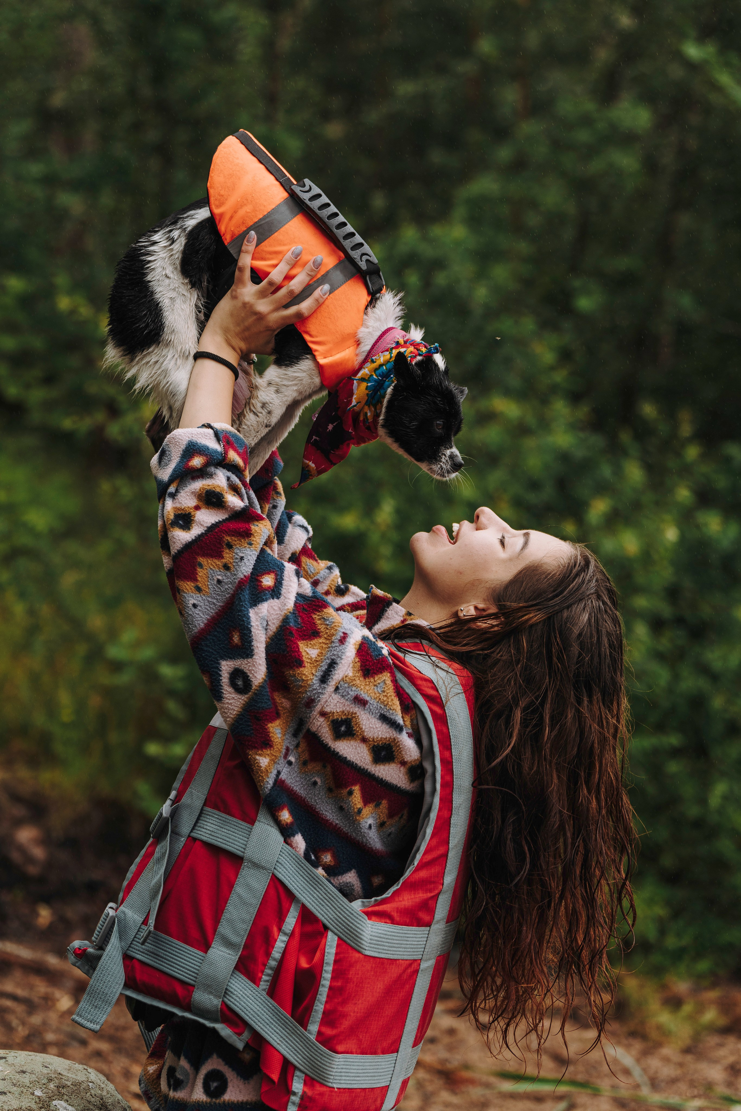 Катание на сапах с собаками. Фотограф анималист в Спб недорого Олеся Майорова