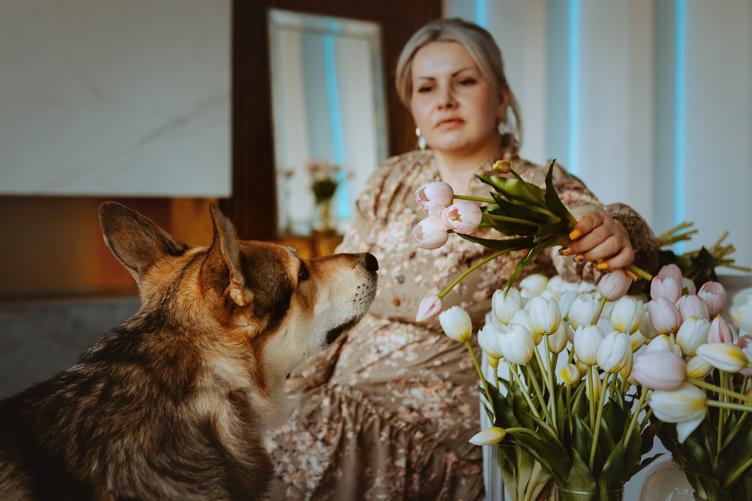 Рэй, Кузя, Ольга и Александр. Фотограф анималист в Спб недорого Олеся Майорова